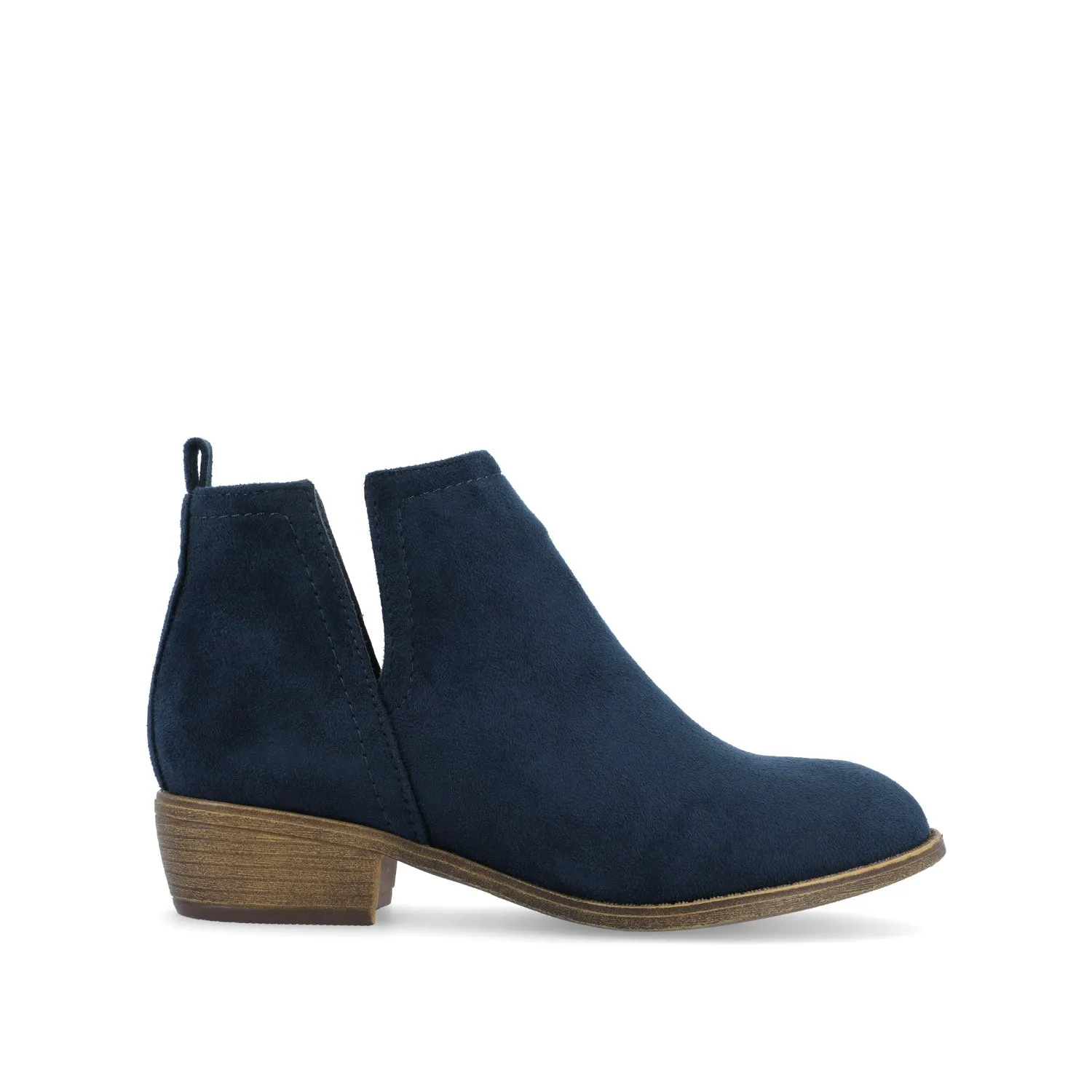 RIMI BLOCK HEELED BOOTIES IN FAUX SUEDE mid length