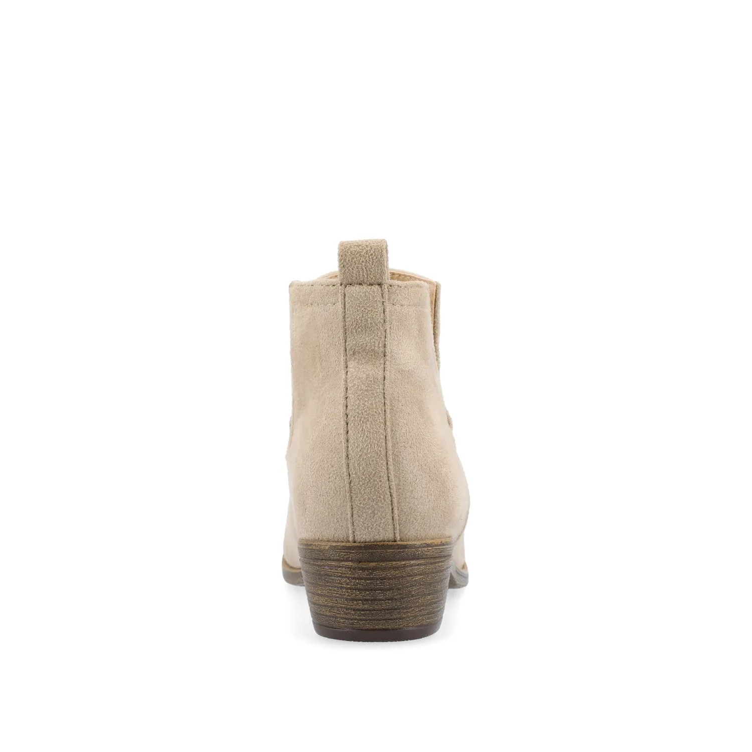 RIMI BLOCK HEELED BOOTIES IN FAUX SUEDE mid length