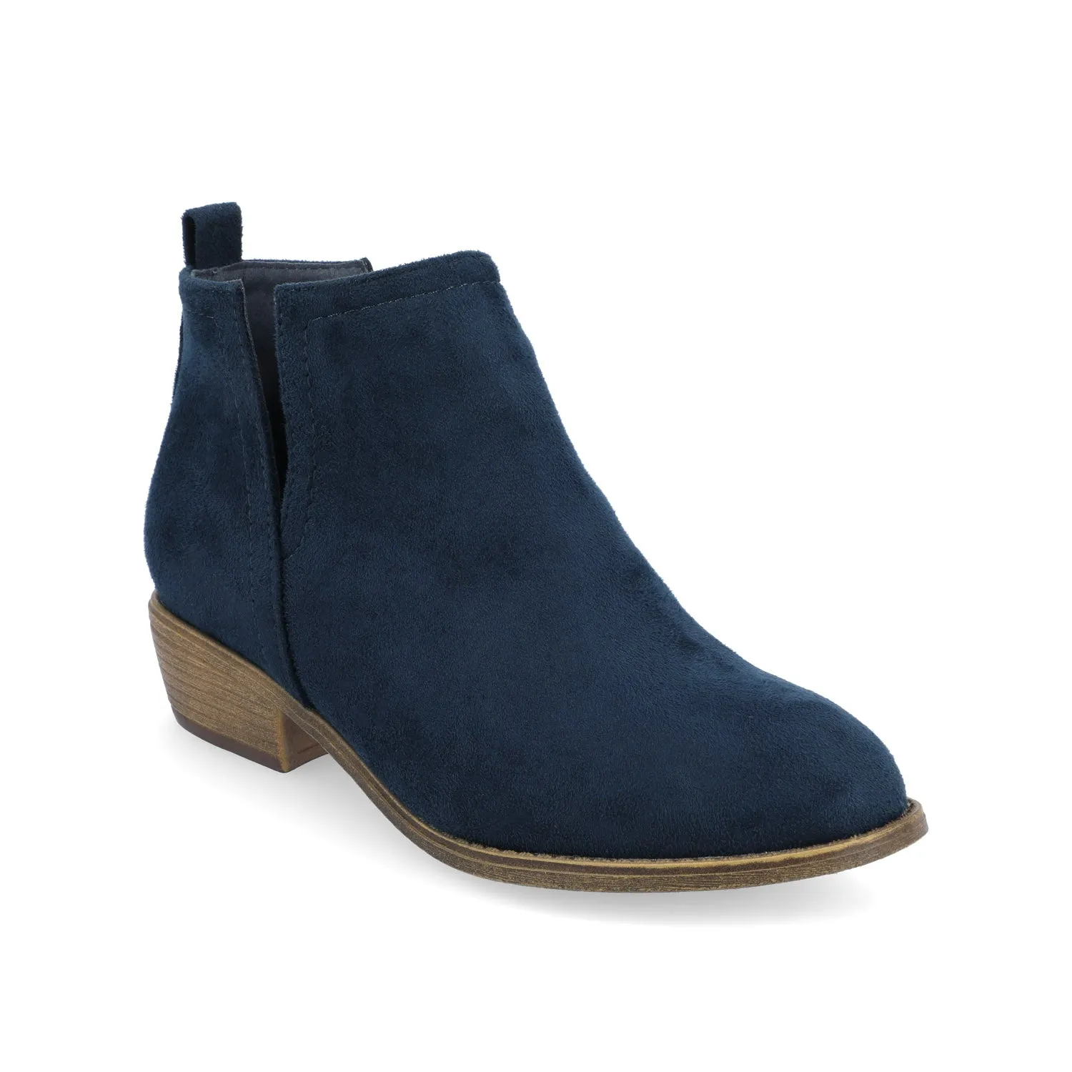 RIMI BLOCK HEELED BOOTIES IN FAUX SUEDE mid length