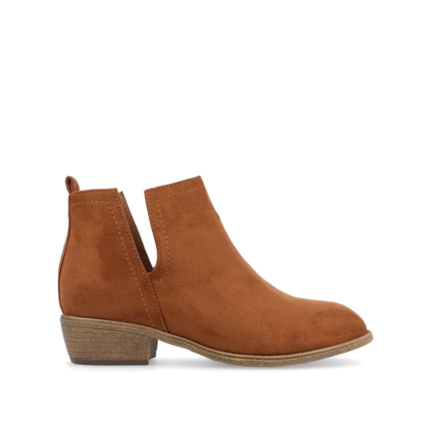 RIMI BLOCK HEELED BOOTIES IN FAUX SUEDE mid length
