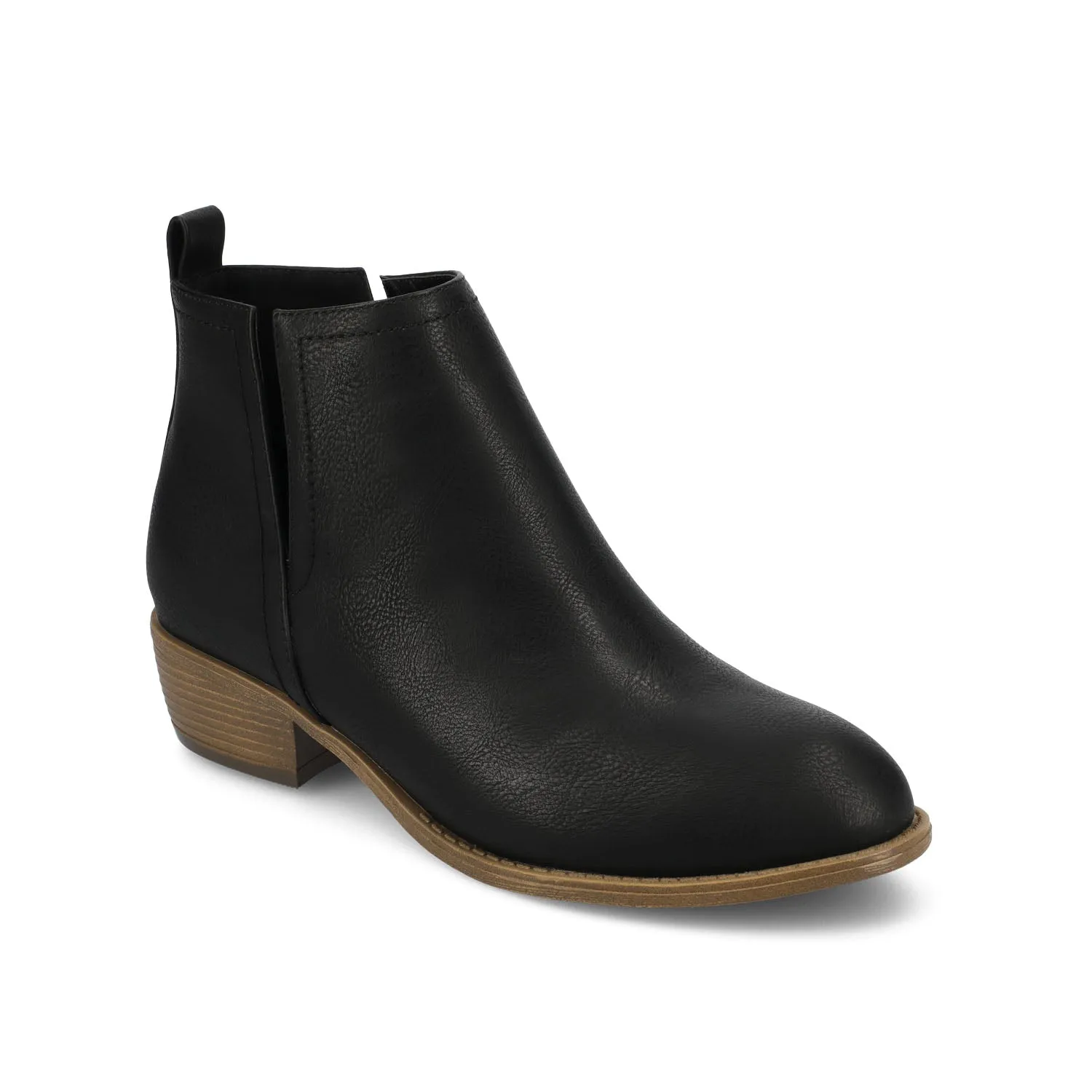 RIMI BLOCK HEELED BOOTIES IN FAUX SUEDE mid length