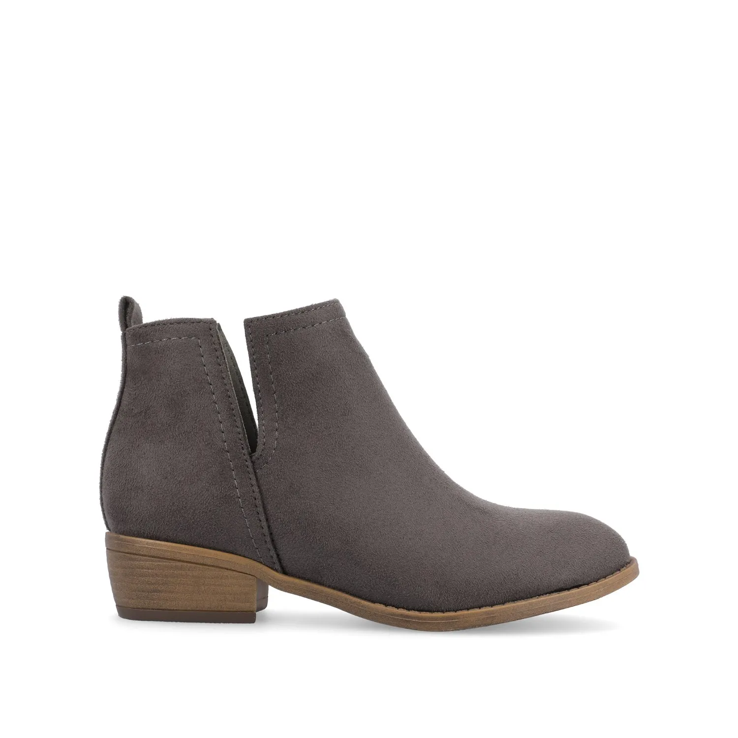 RIMI BLOCK HEELED BOOTIES IN FAUX SUEDE mid length