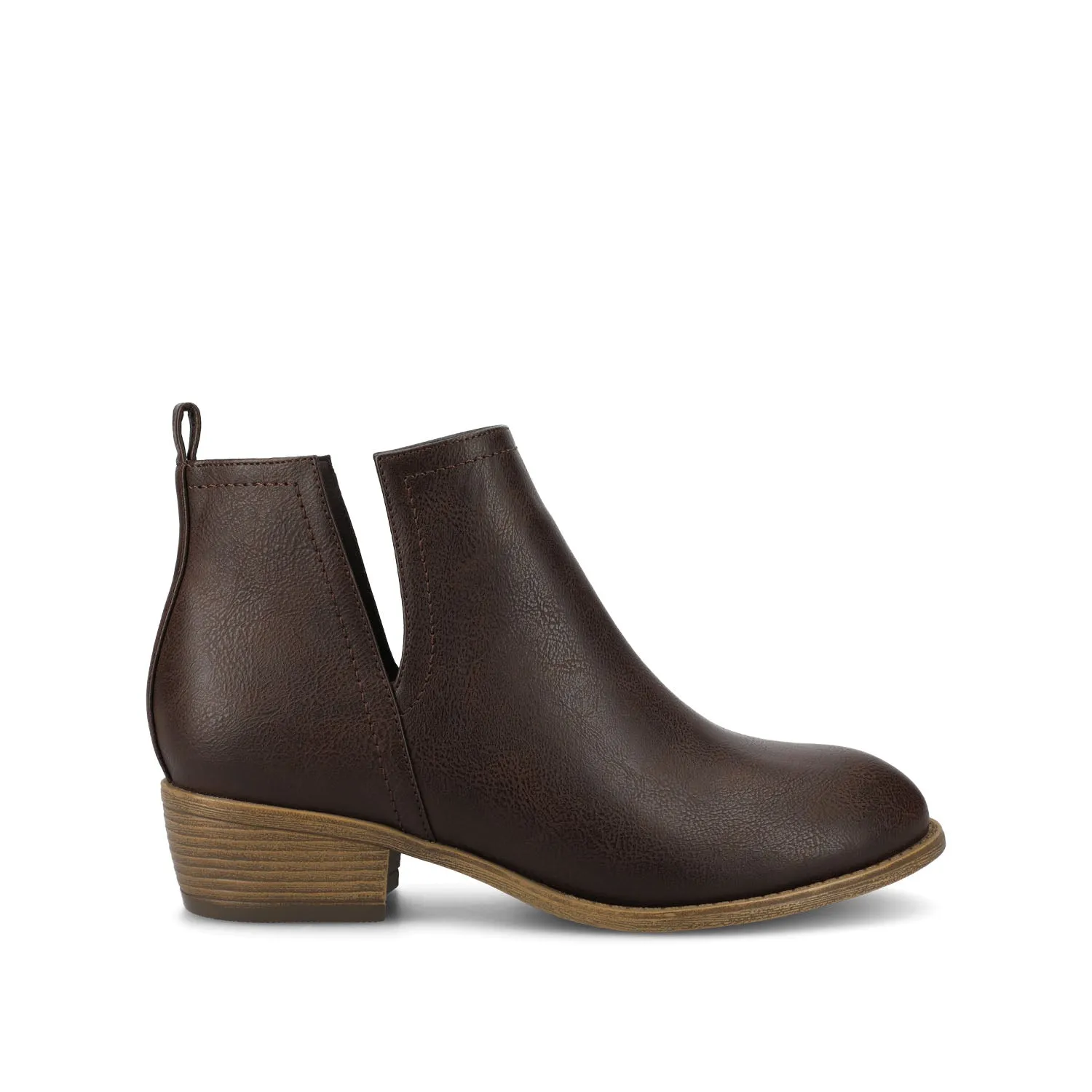 RIMI BLOCK HEELED BOOTIES IN FAUX SUEDE mid length