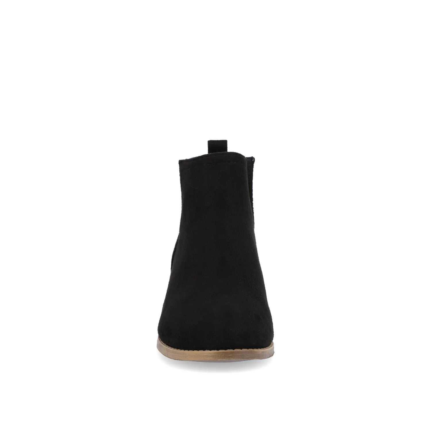 RIMI BLOCK HEELED BOOTIES IN FAUX SUEDE mid length