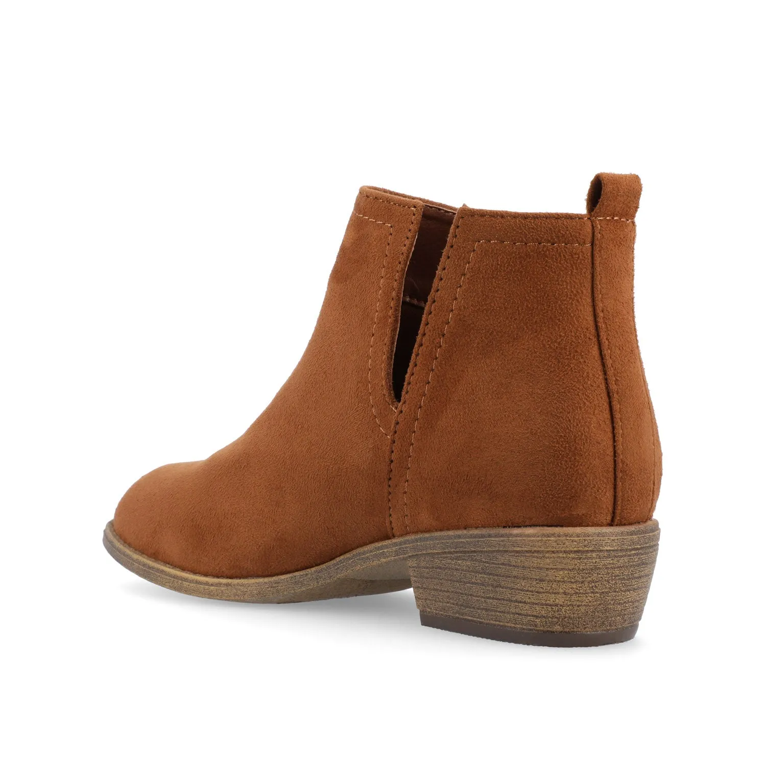 RIMI BLOCK HEELED BOOTIES IN FAUX SUEDE mid length
