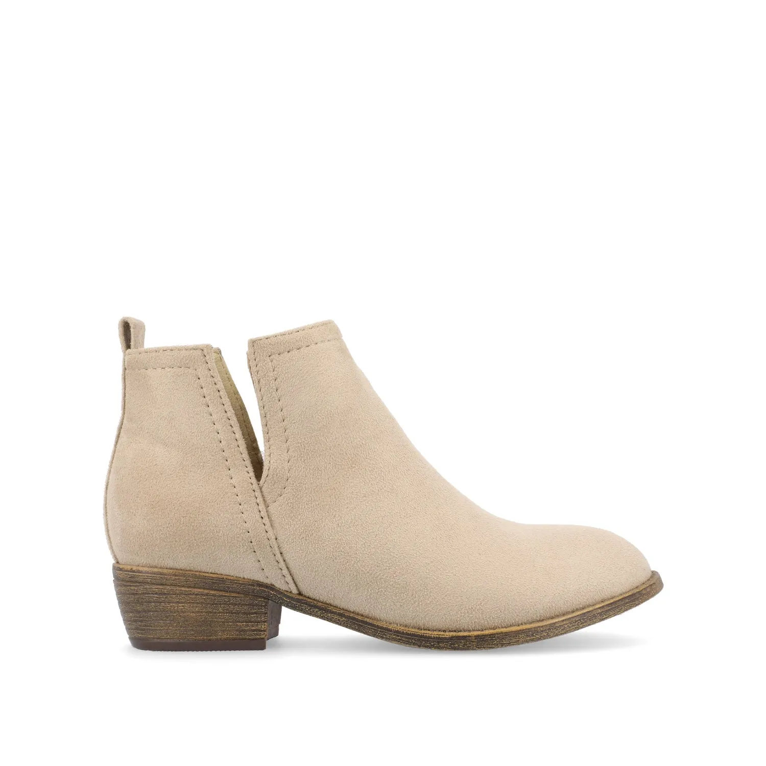 RIMI BLOCK HEELED BOOTIES IN FAUX SUEDE mid length