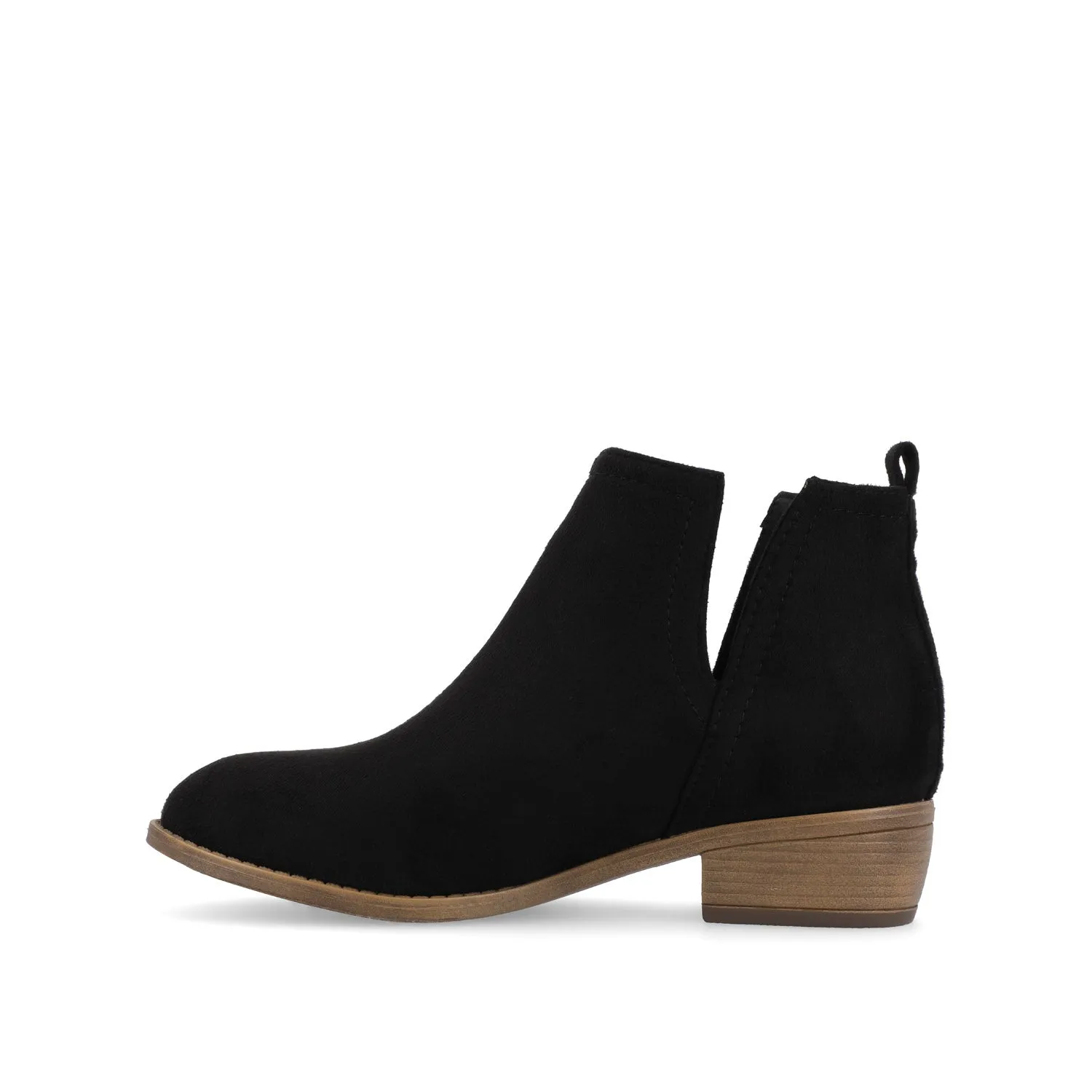 RIMI BLOCK HEELED BOOTIES IN FAUX SUEDE mid length