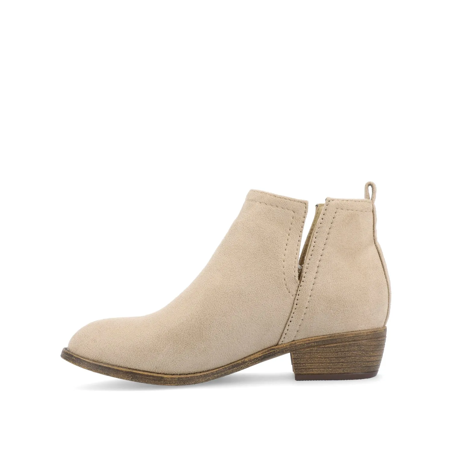 RIMI BLOCK HEELED BOOTIES IN FAUX SUEDE mid length