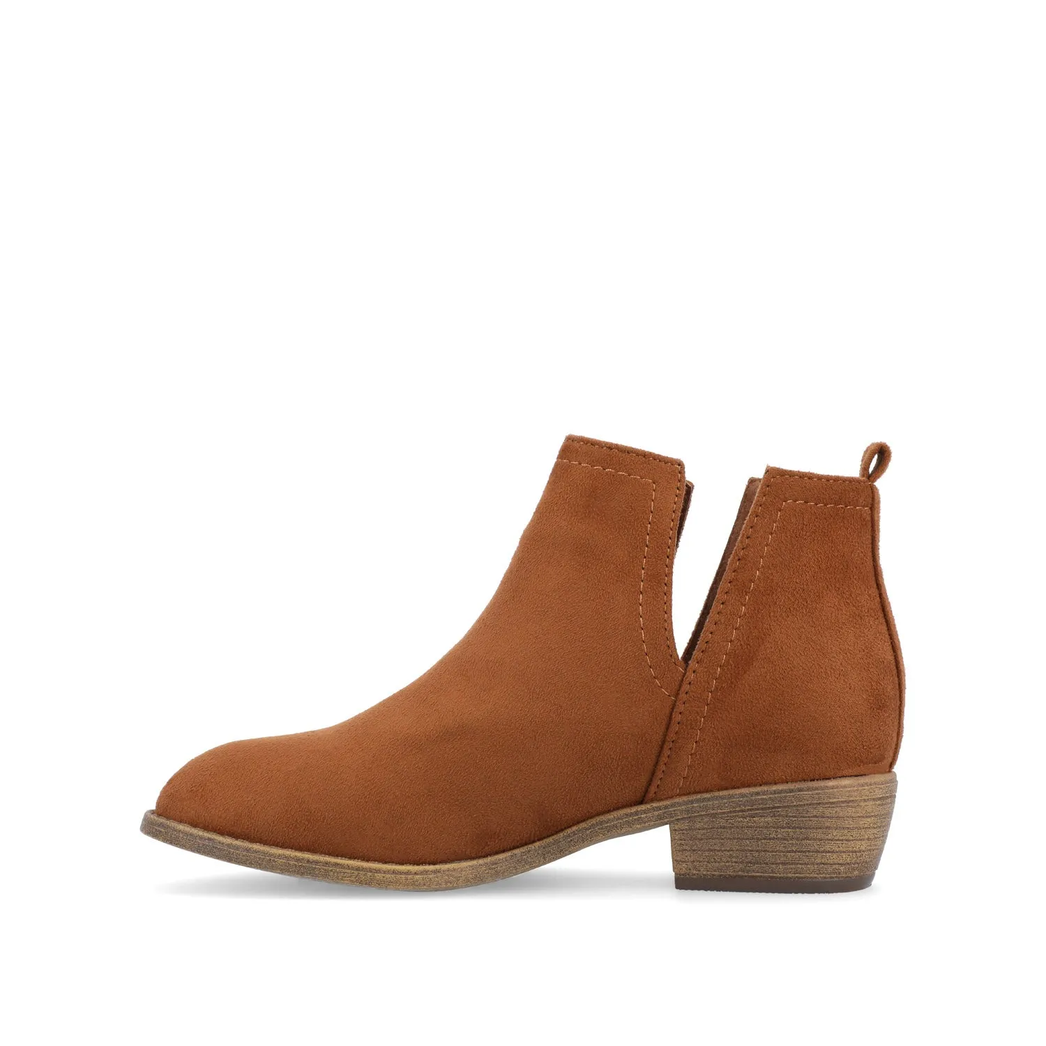 RIMI BLOCK HEELED BOOTIES IN FAUX SUEDE mid length