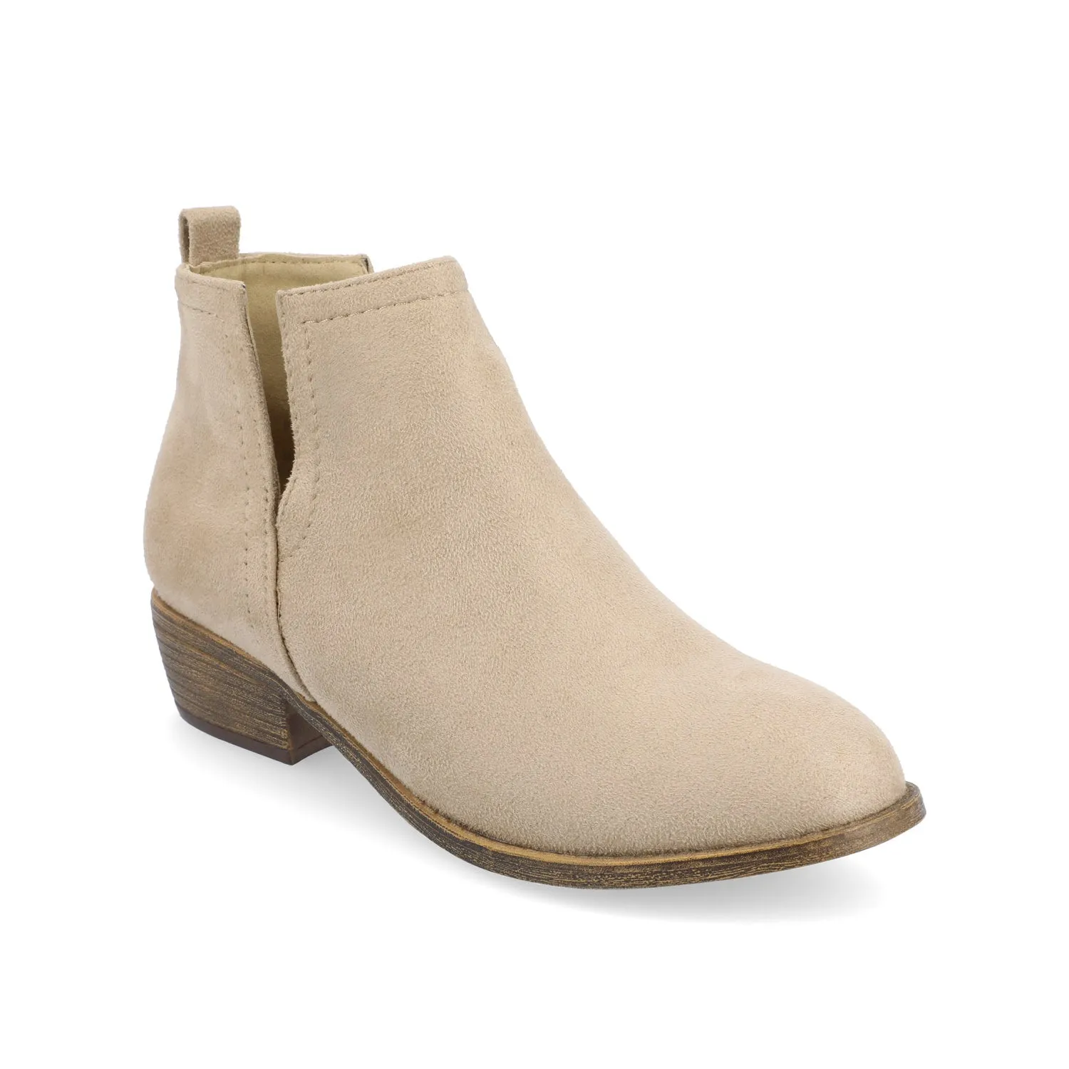 RIMI BLOCK HEELED BOOTIES IN FAUX SUEDE mid length