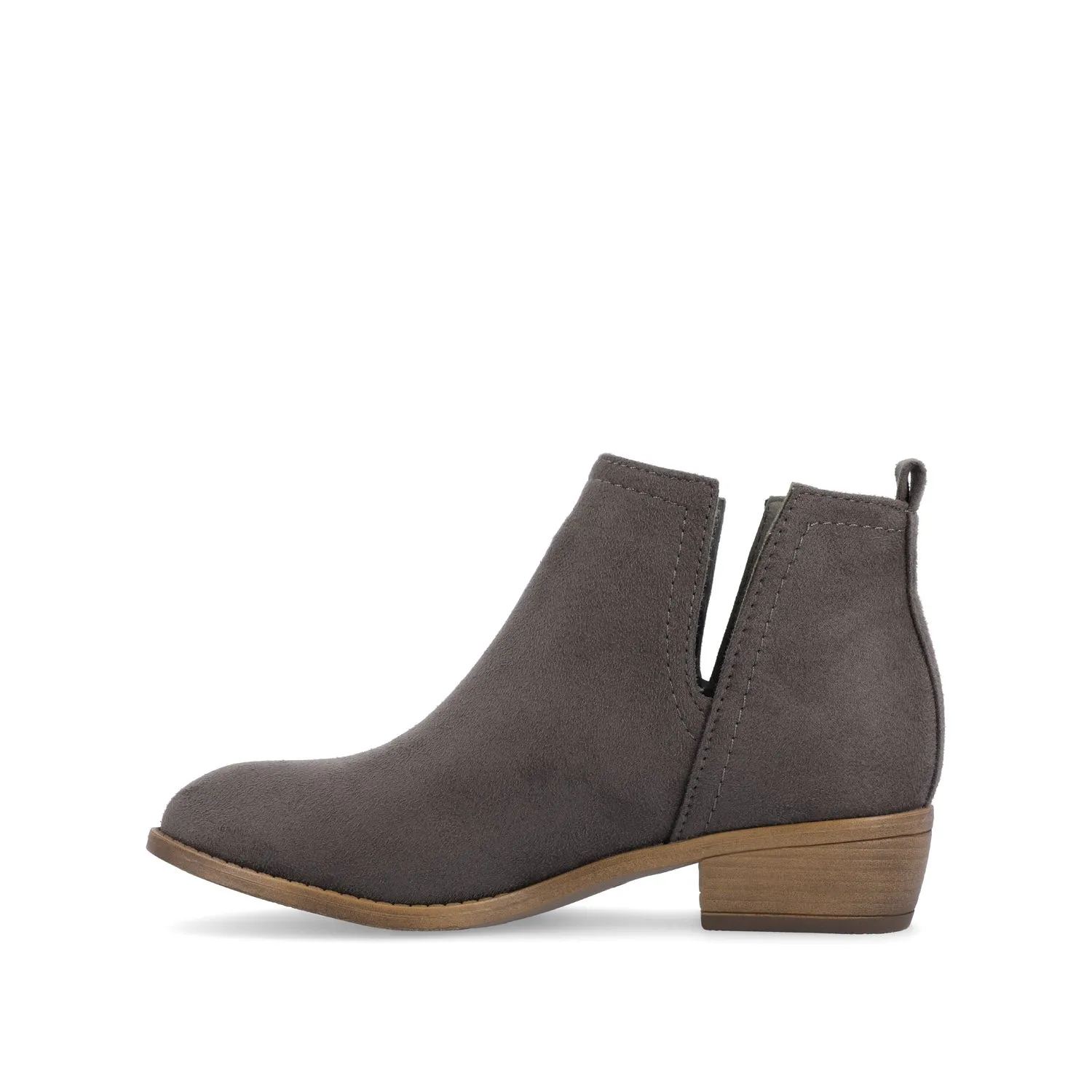RIMI BLOCK HEELED BOOTIES IN FAUX SUEDE mid length