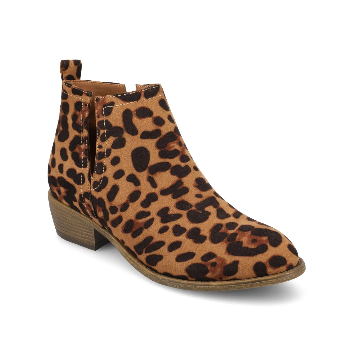 RIMI BLOCK HEELED BOOTIES IN FAUX SUEDE mid length