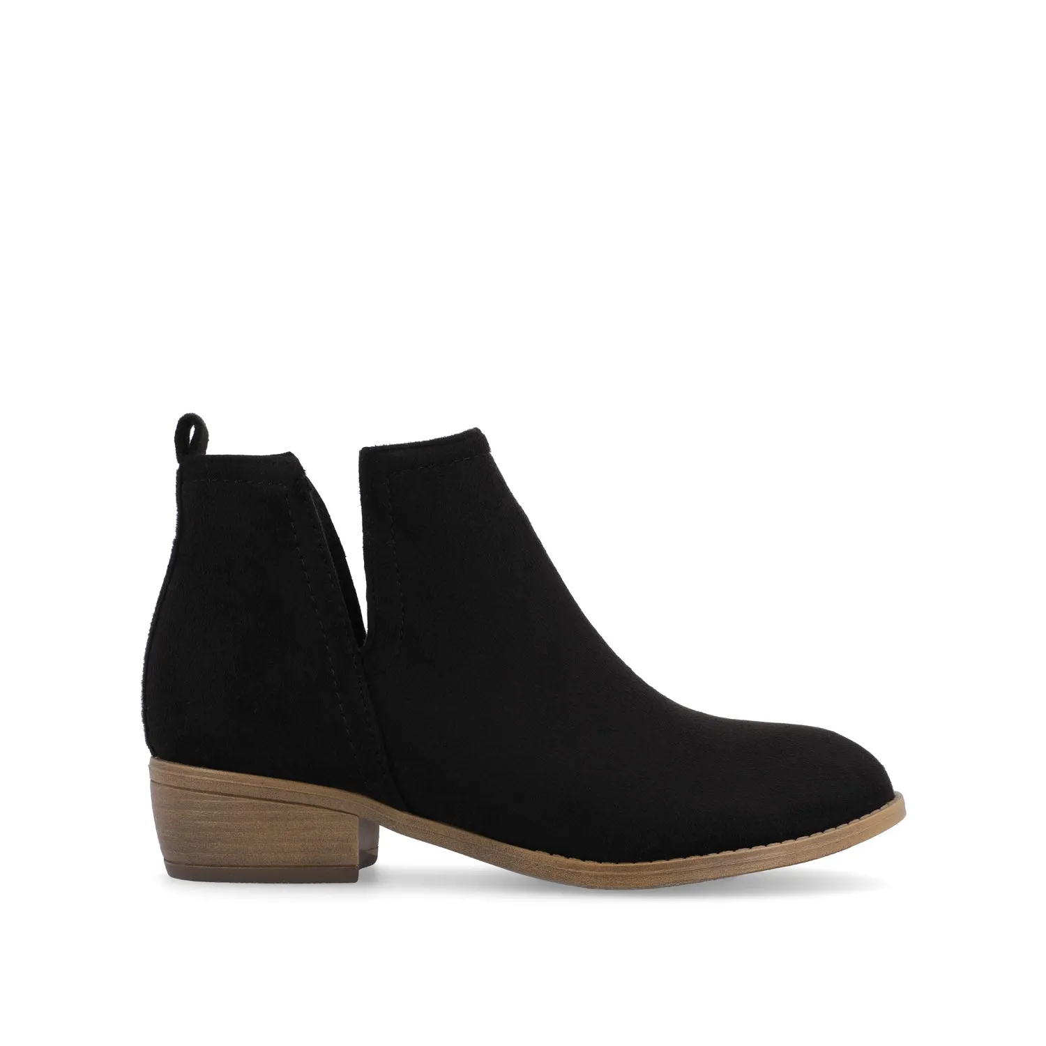 RIMI BLOCK HEELED BOOTIES IN FAUX SUEDE mid length