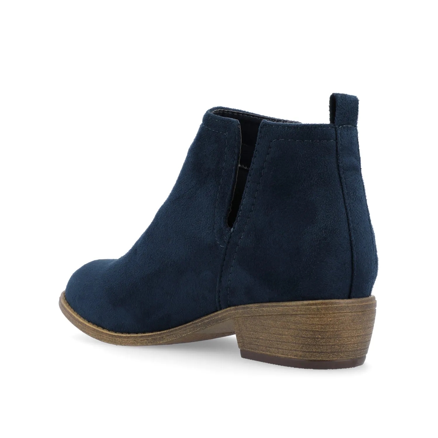 RIMI BLOCK HEELED BOOTIES IN FAUX SUEDE mid length