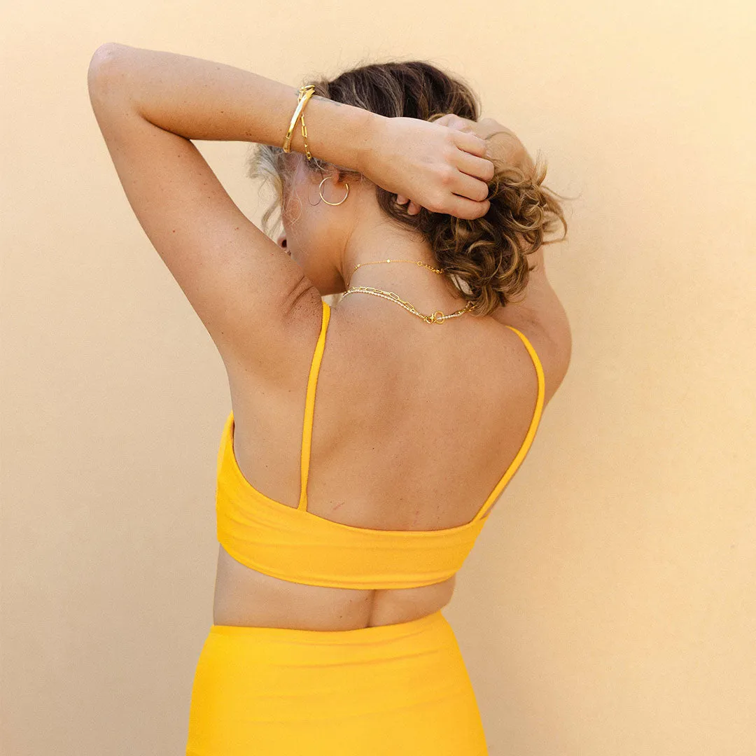 Rise Bikini Top, Golden Terry quick dip