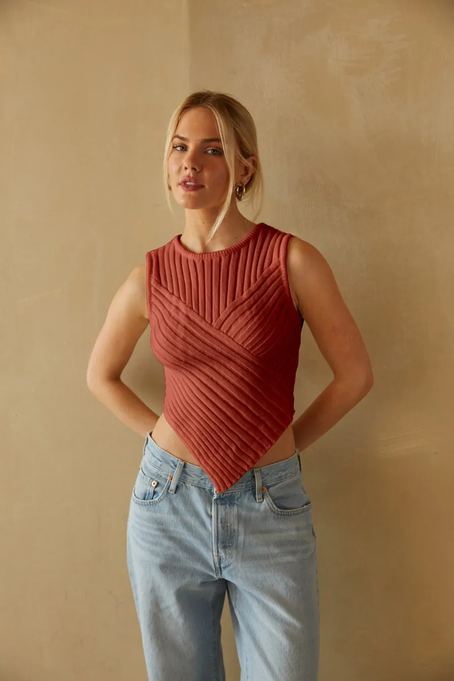 Robin Knit Sweater Tank Top airy knit