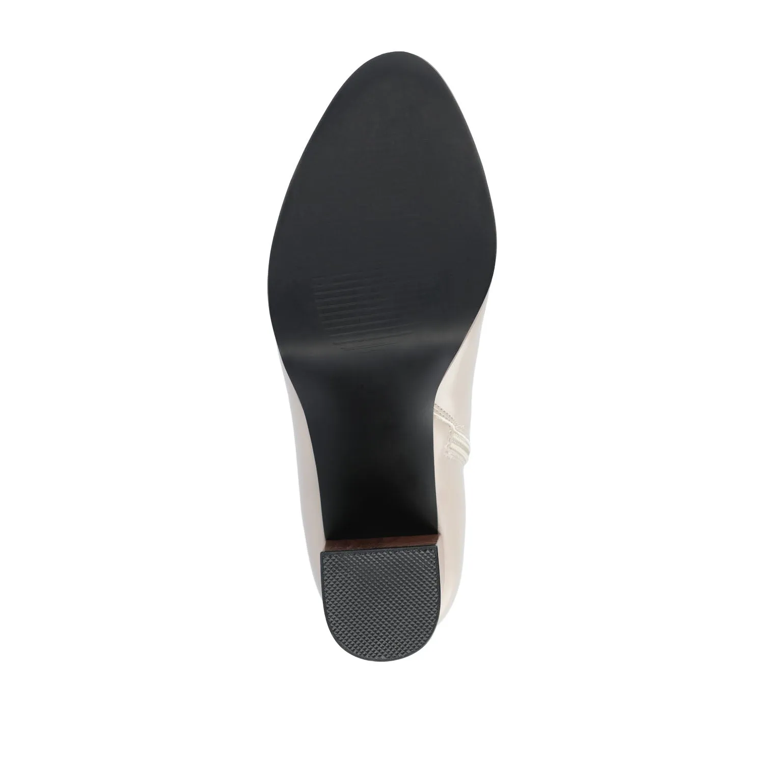 ROMER BLOCK HEEL BOOTIES IN FAUX LEATHER firm path