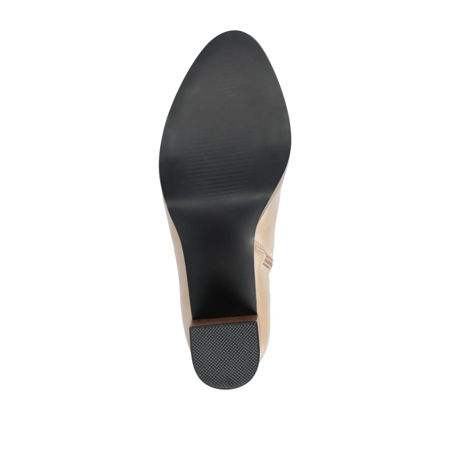 ROMER BLOCK HEEL BOOTIES IN FAUX LEATHER firm path