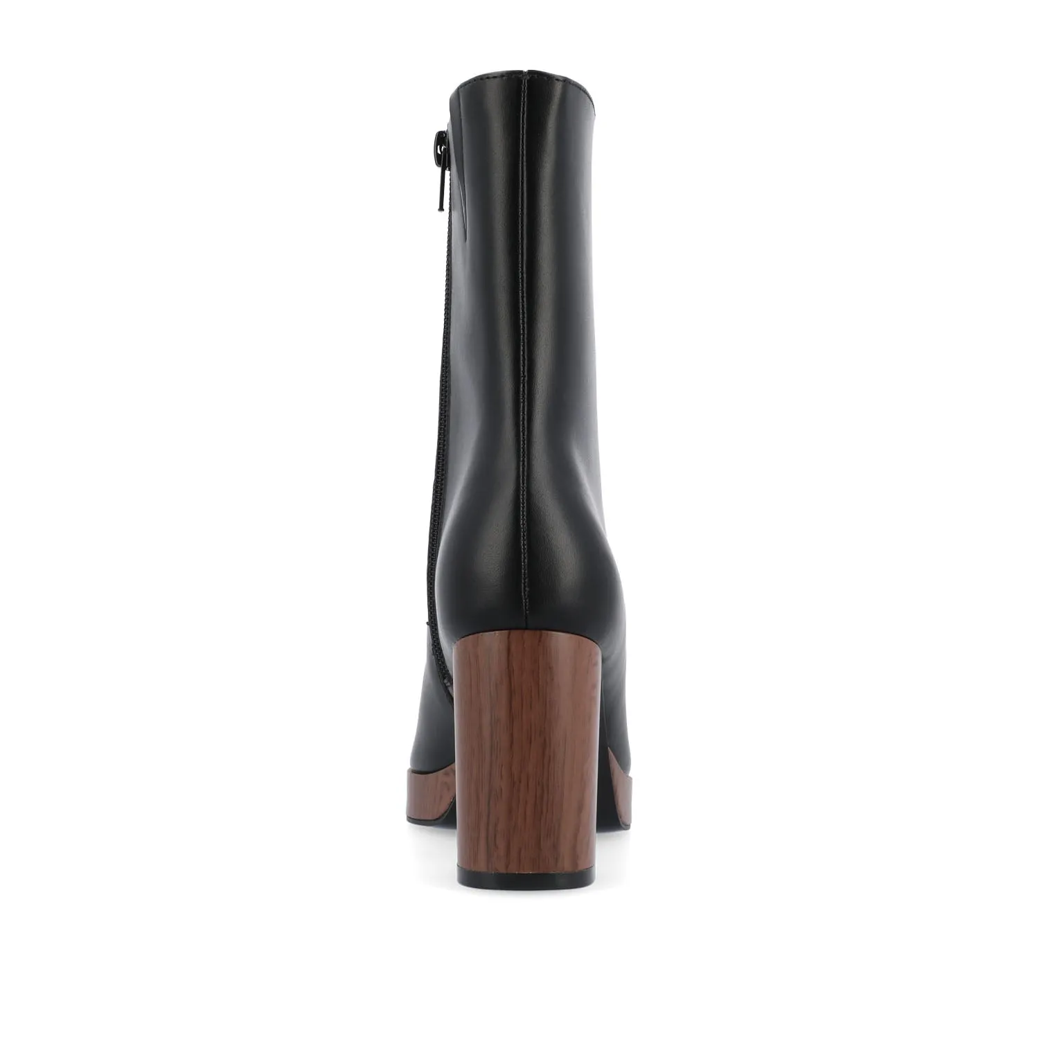 ROMER BLOCK HEEL BOOTIES IN FAUX LEATHER firm path