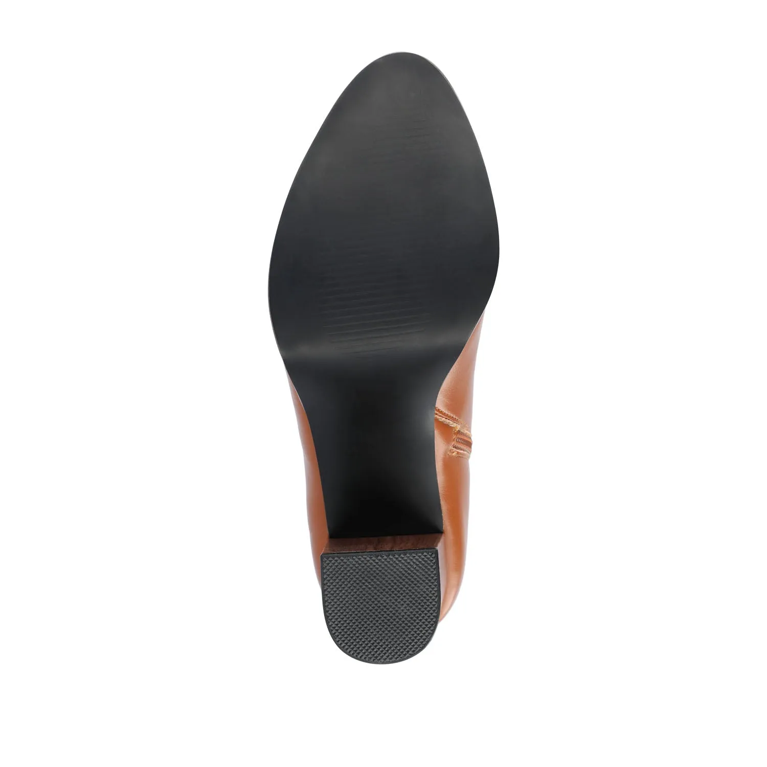 ROMER BLOCK HEEL BOOTIES IN FAUX LEATHER firm path