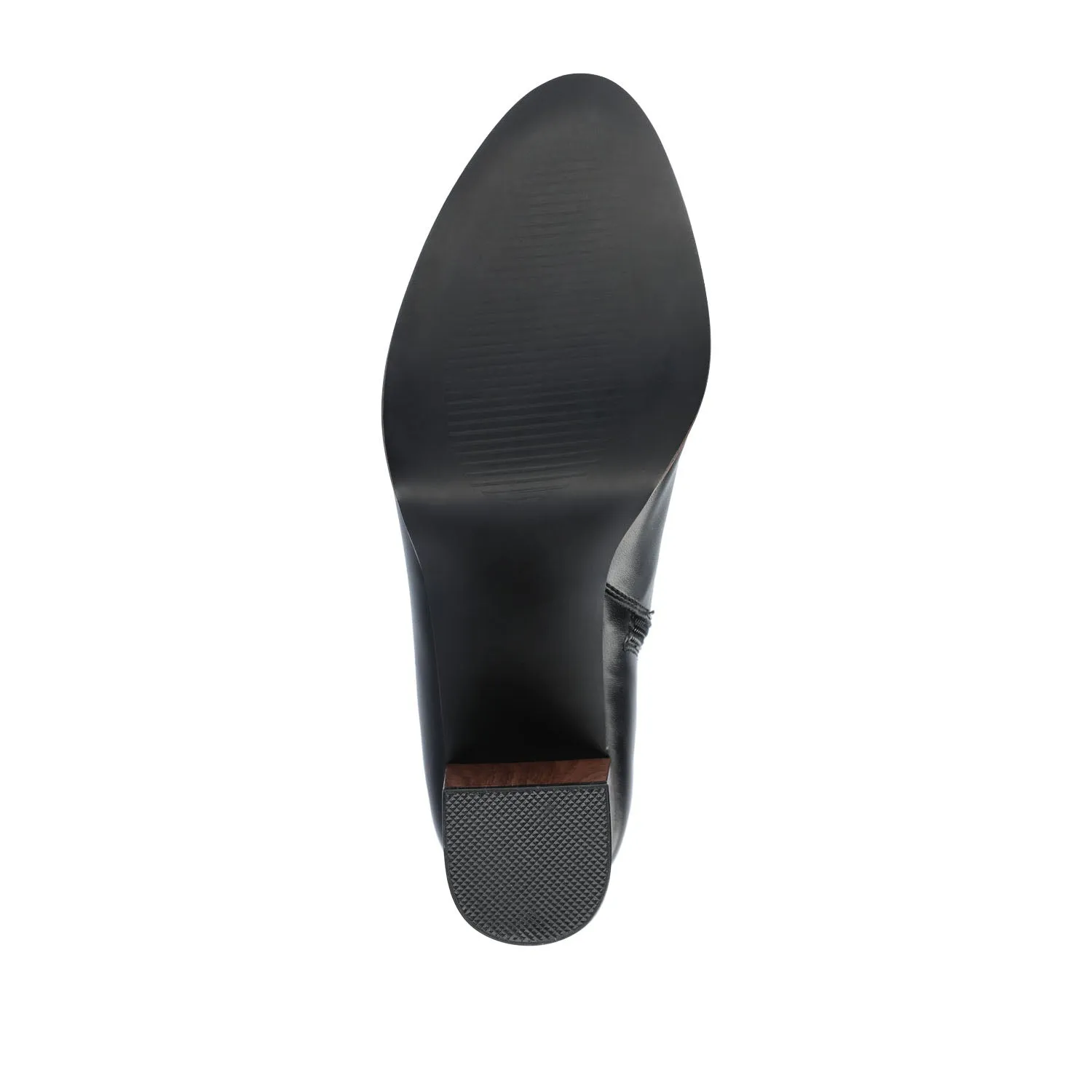 ROMER BLOCK HEEL BOOTIES IN FAUX LEATHER firm path