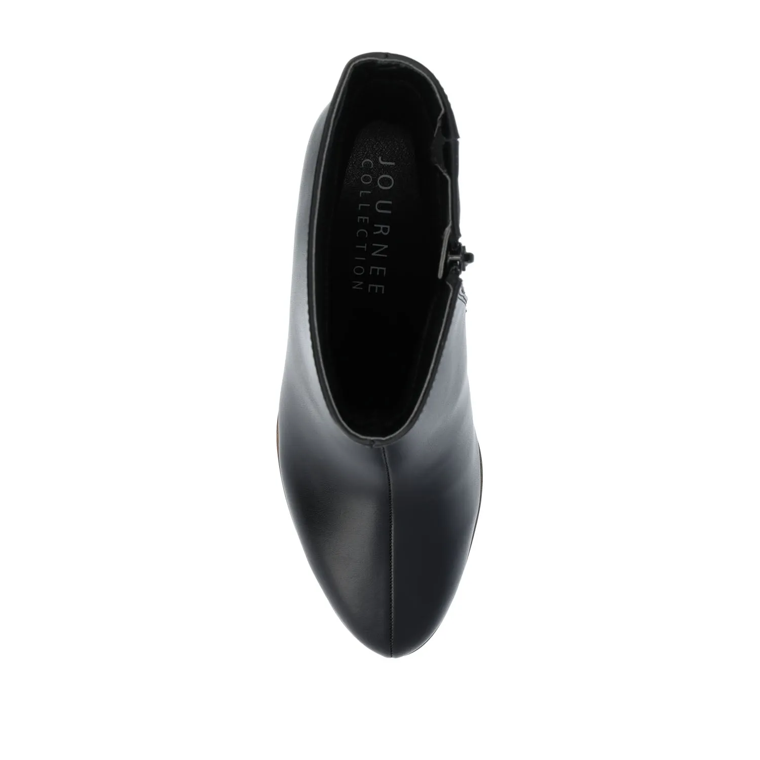 ROMER BLOCK HEEL BOOTIES IN FAUX LEATHER firm path