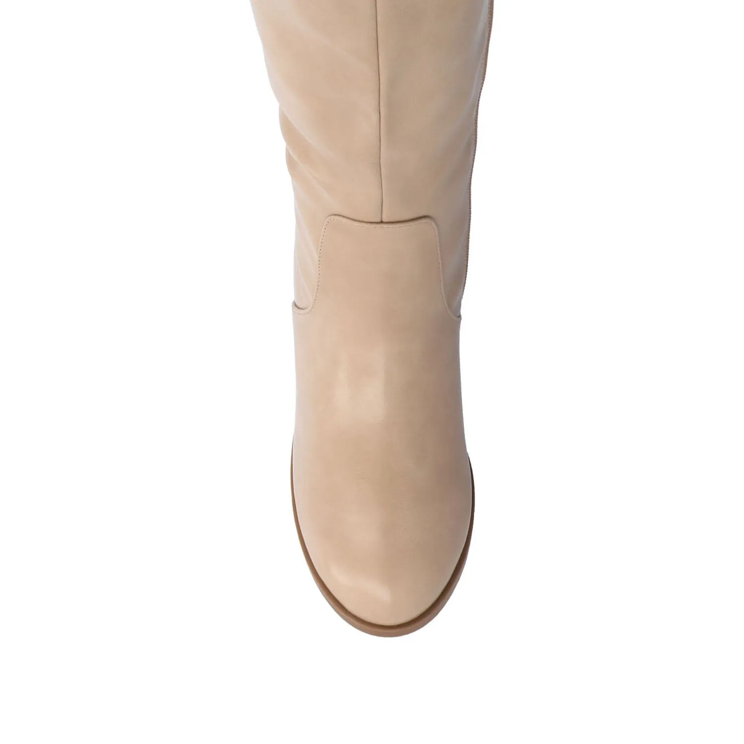 ROMILLY KNEE HIGH BOOTS IN FAUX LEATHER fall day
