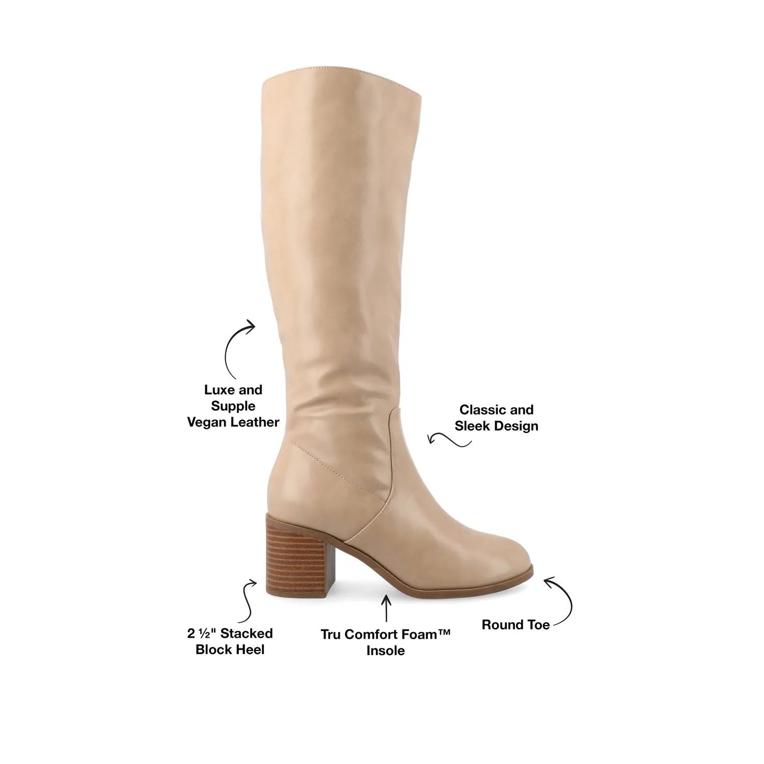 ROMILLY KNEE HIGH BOOTS IN FAUX LEATHER fall day