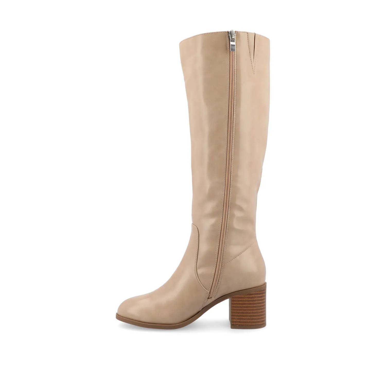ROMILLY KNEE HIGH BOOTS IN FAUX LEATHER fall day
