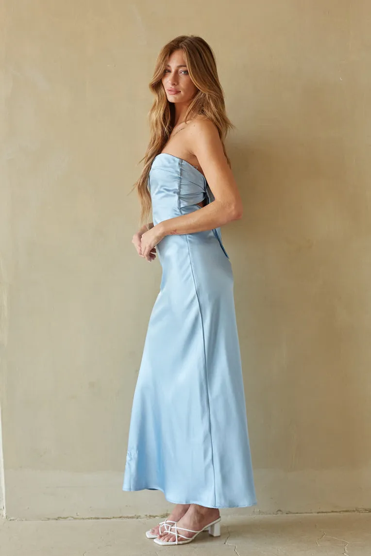 Romina Satin Maxi Dress korean tone