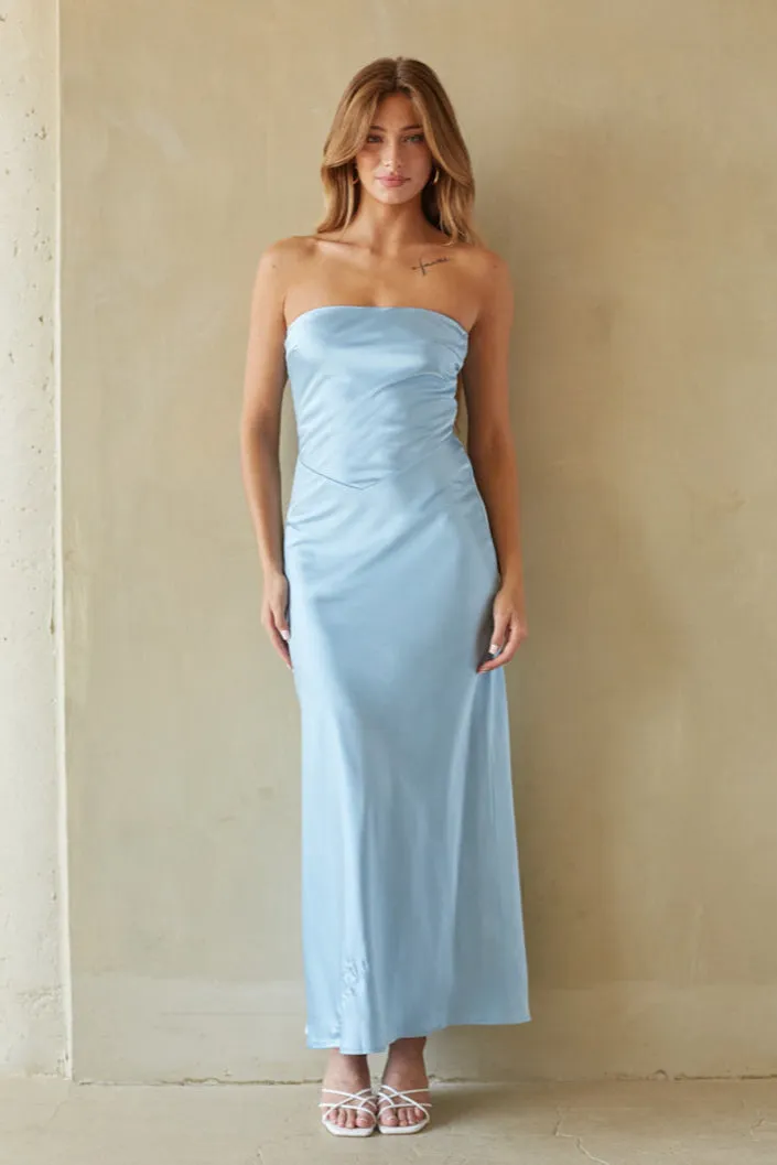 Romina Satin Maxi Dress korean tone