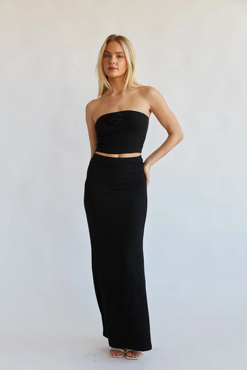 Rosalyn High-Rise Maxi Skirt lounge day