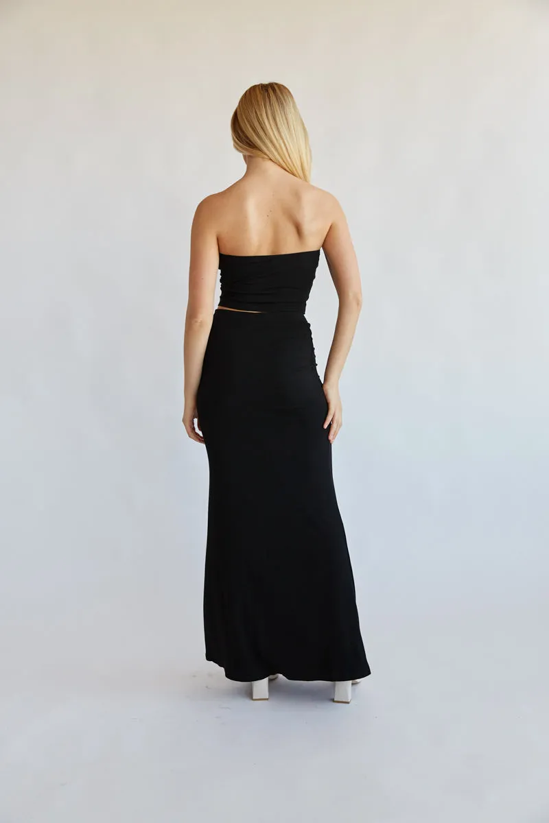 Rosalyn Rosette Tube Top denim friend