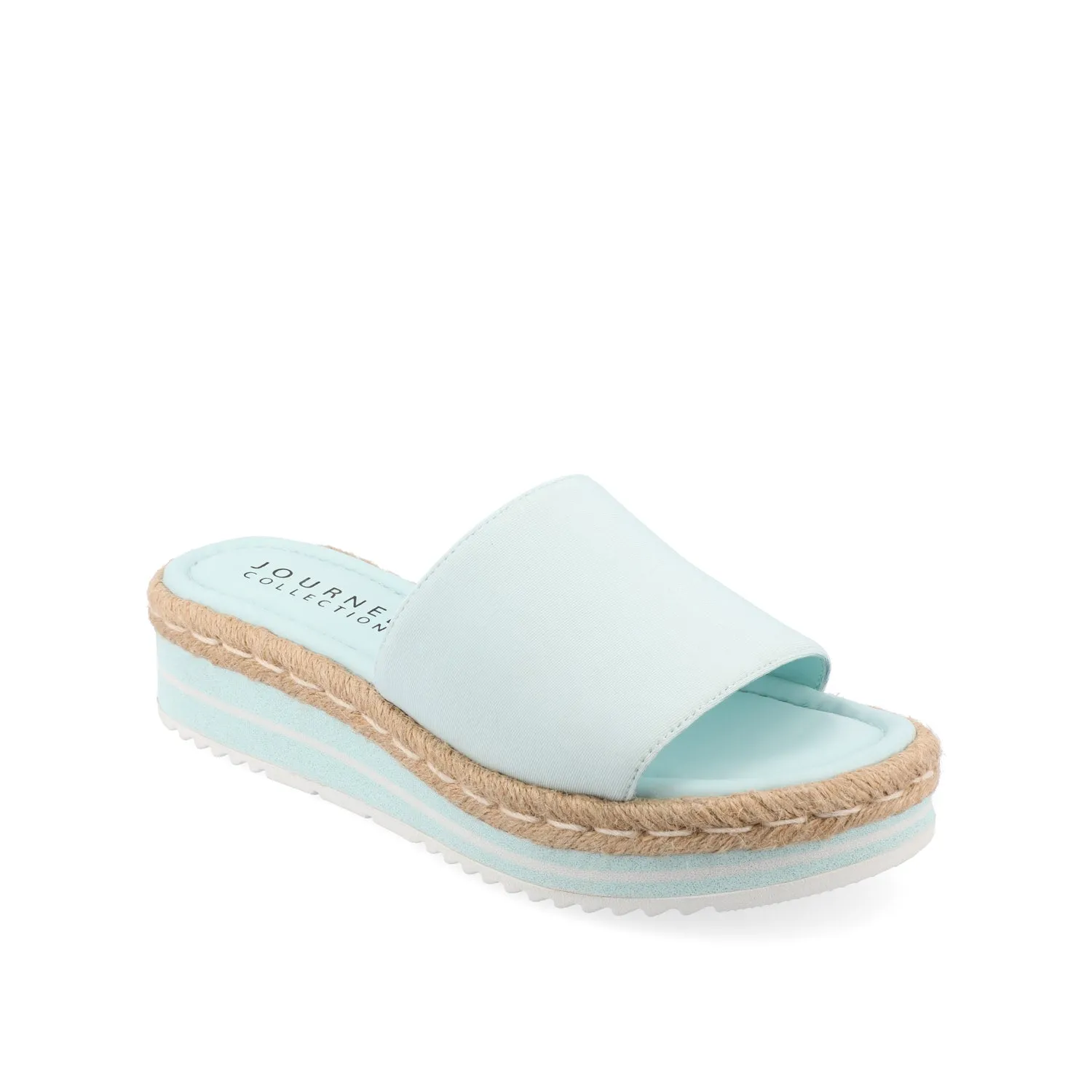 ROSEY ESPADRILLE WEDGE HEEL SANDALS IN STATEMENT IN WIDE water dry