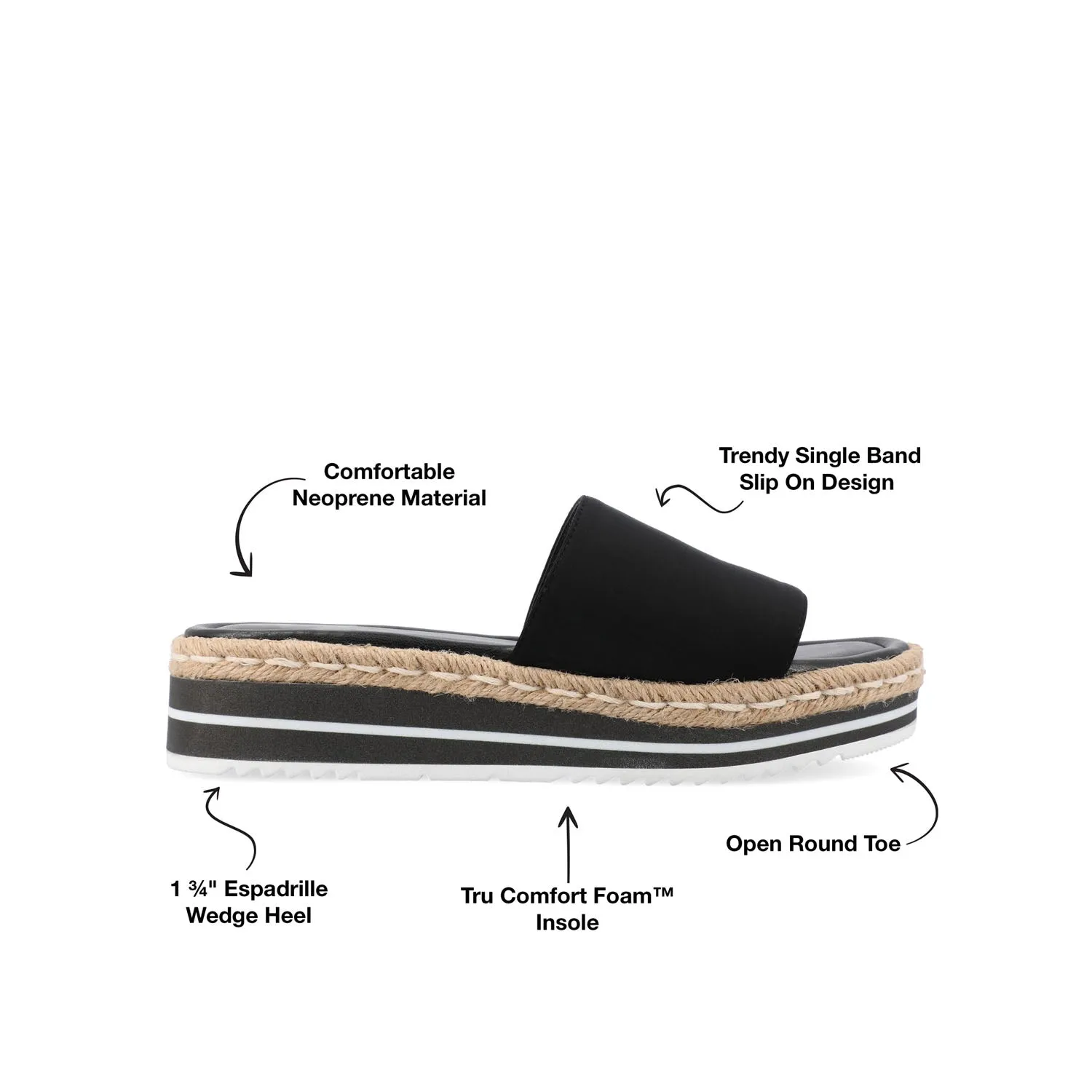 ROSEY ESPADRILLE WEDGE HEEL SANDALS IN WIDE baby steps
