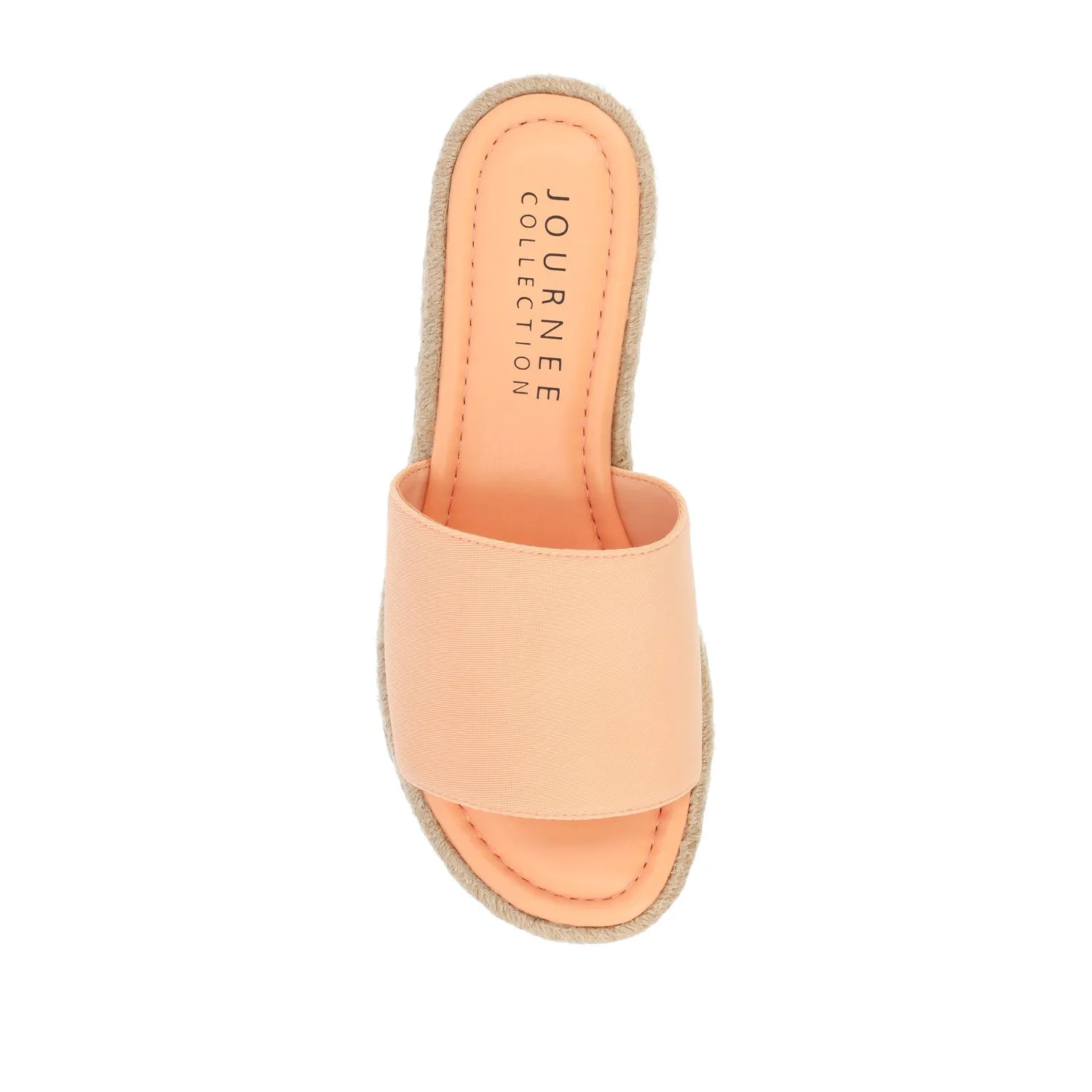ROSEY ESPADRILLE WEDGE HEELED SLIDE SANDALS IN STATEMENT silent time