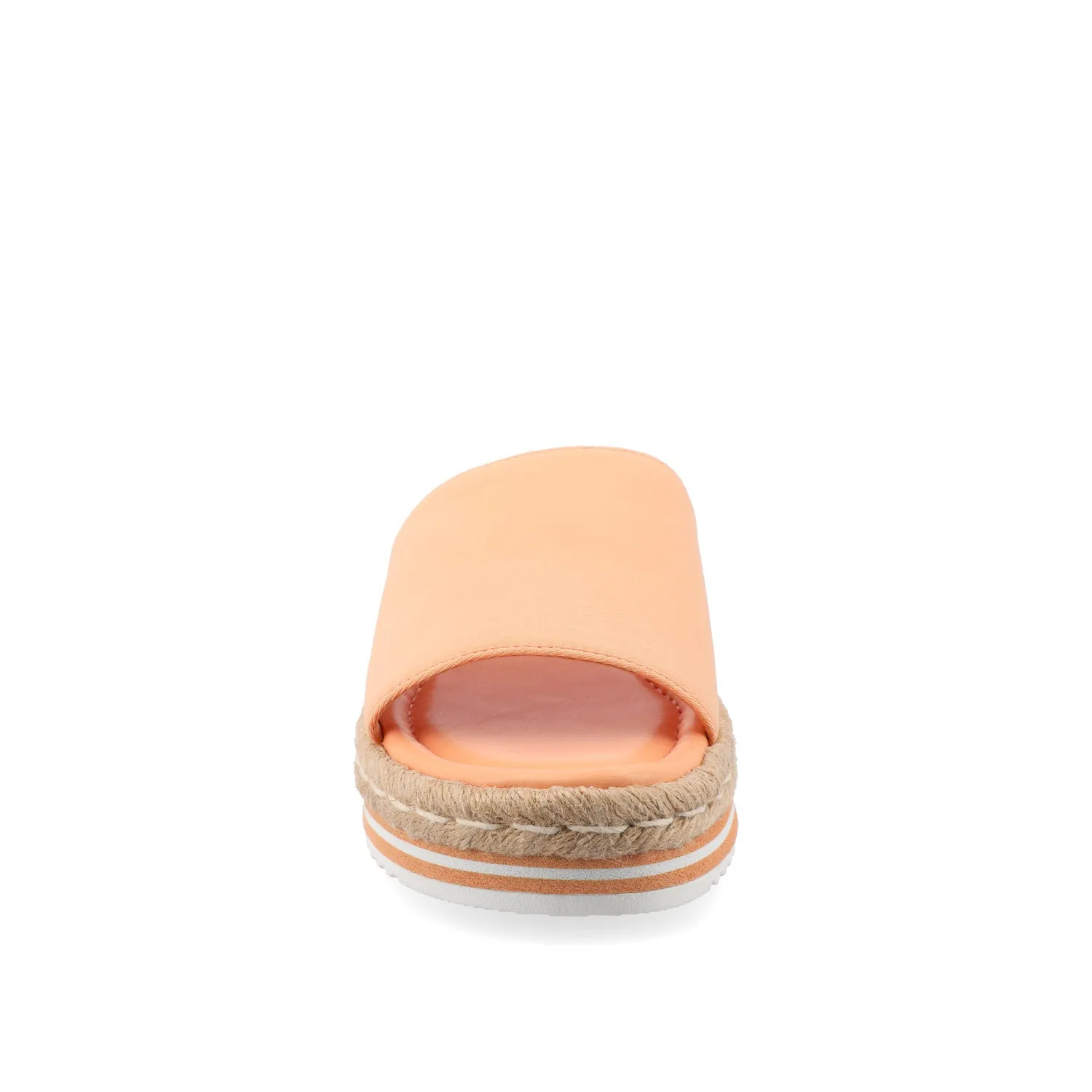 ROSEY ESPADRILLE WEDGE HEELED SLIDE SANDALS IN STATEMENT silent time