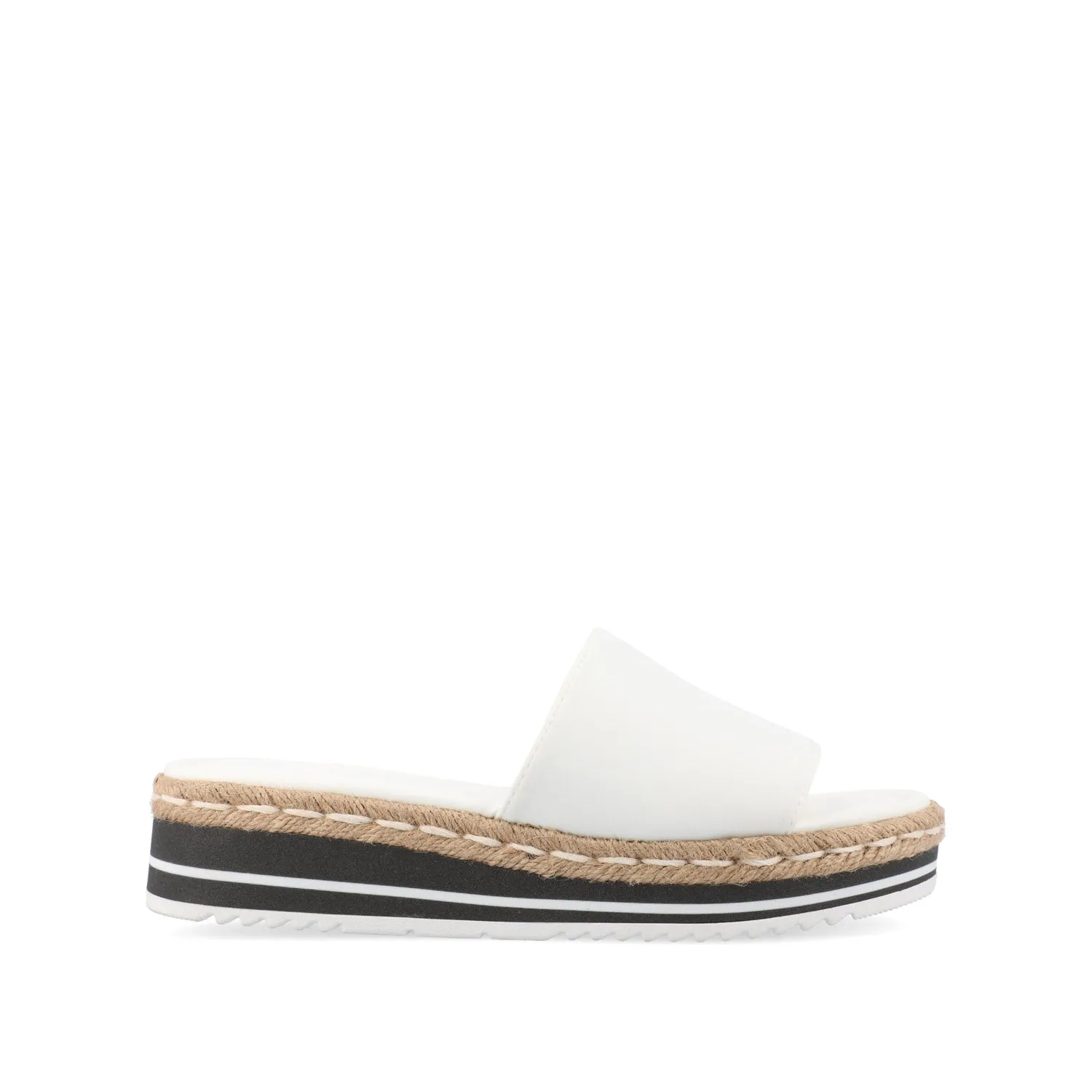 ROSEY ESPADRILLE WEDGE HEELED SLIDE SANDALS minimal vibe