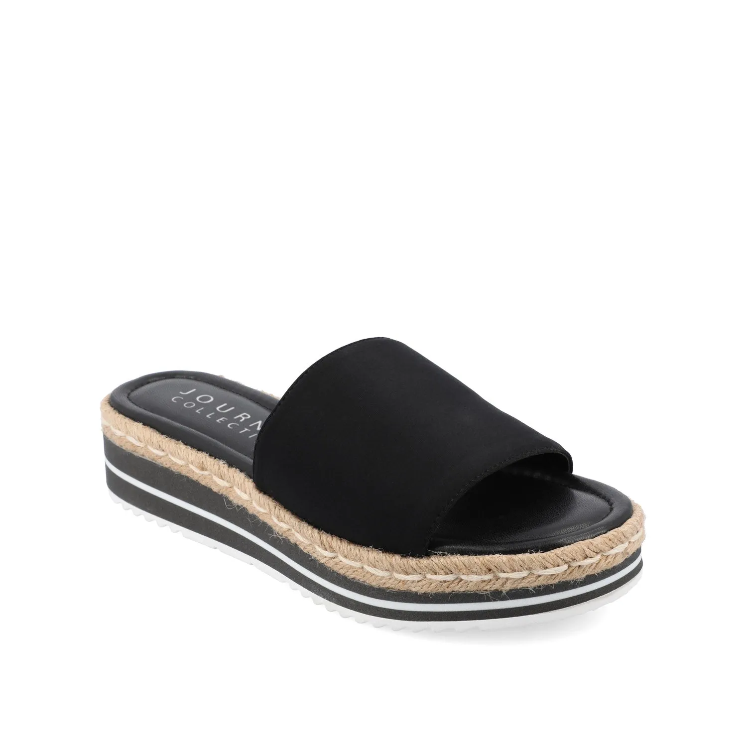 ROSEY ESPADRILLE WEDGE HEELED SLIDE SANDALS minimal vibe