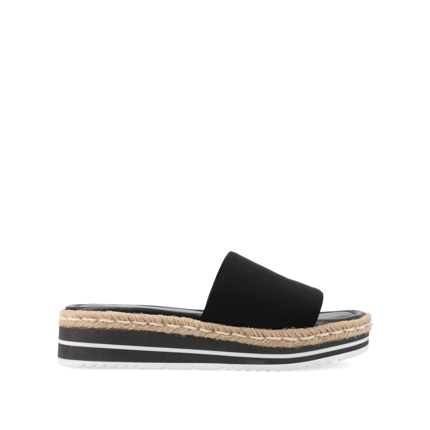ROSEY ESPADRILLE WEDGE HEELED SLIDE SANDALS minimal vibe