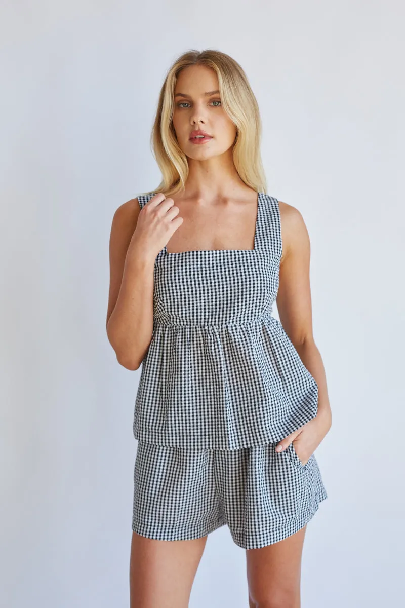 Rowan Gingham Shorts modern set