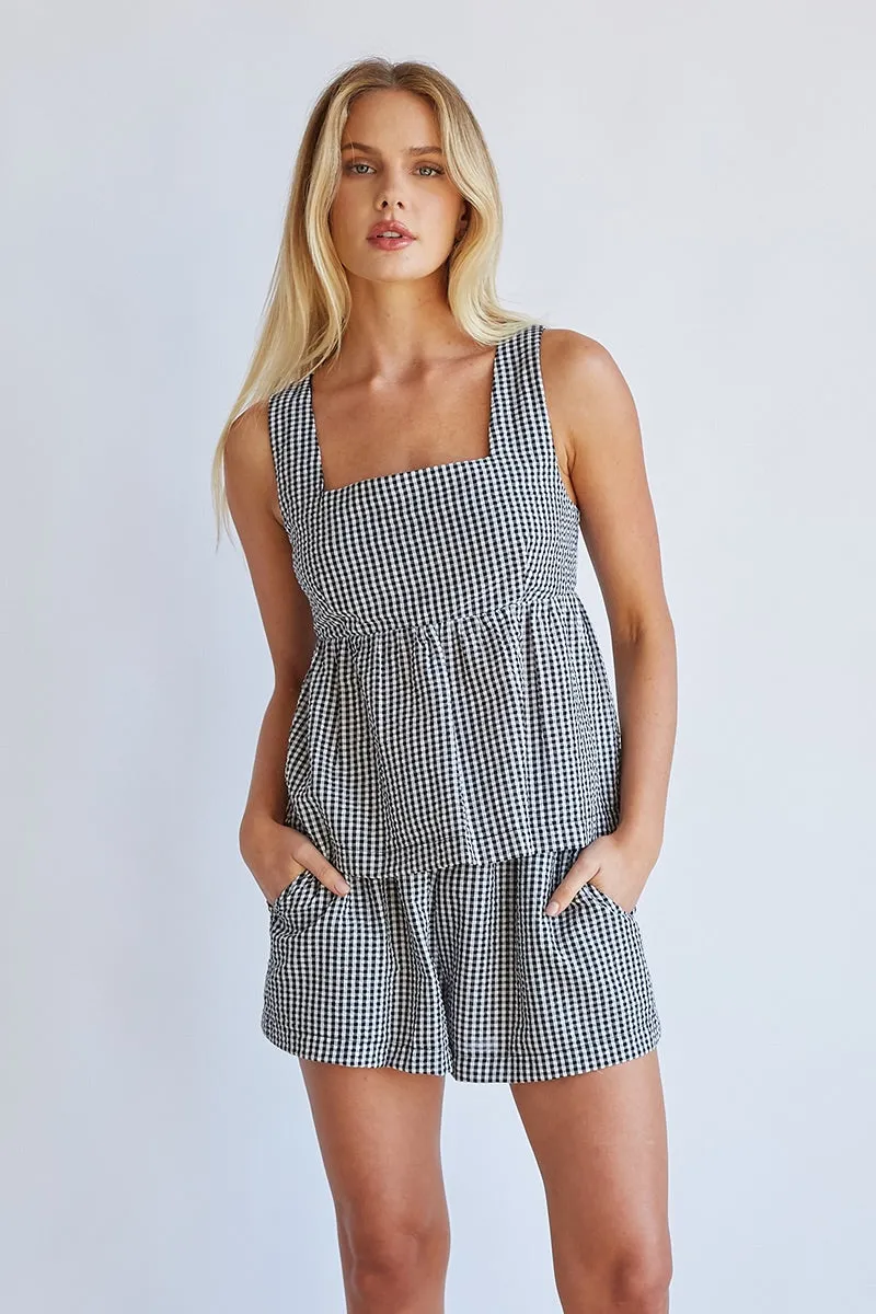 Rowan Gingham Shorts modern set