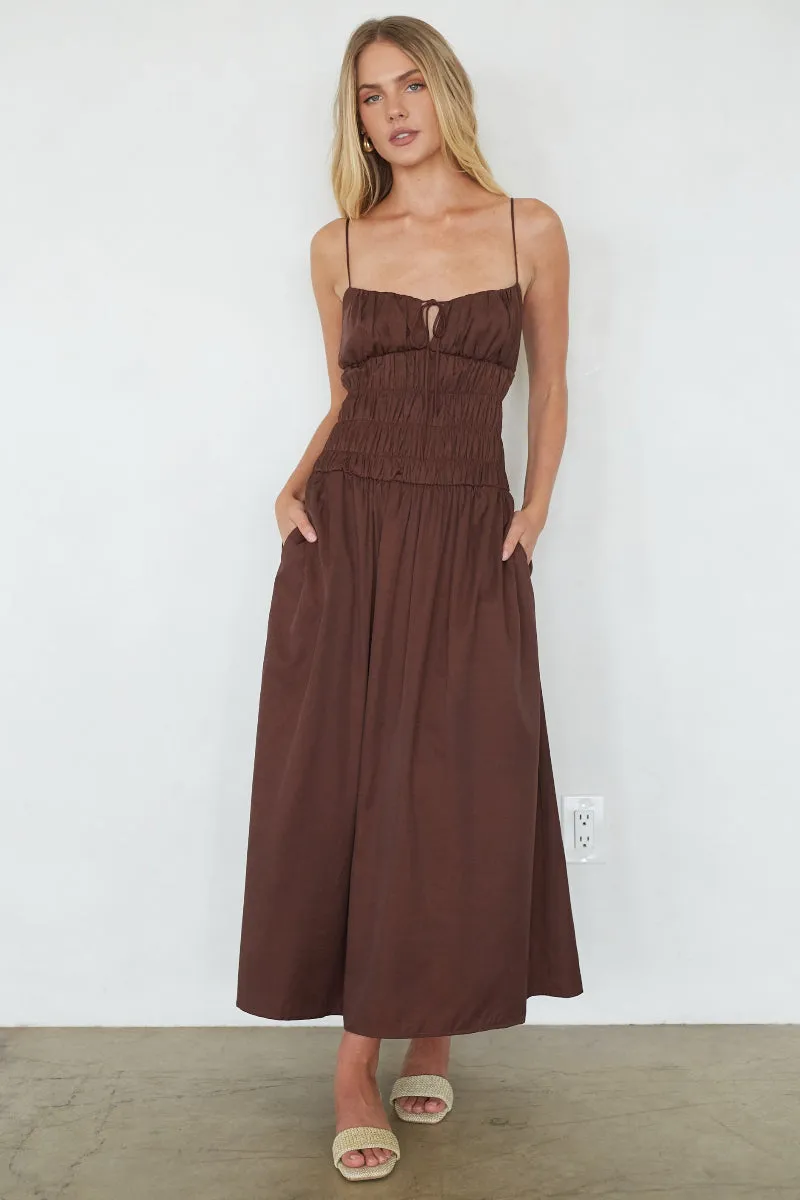 Roxana Smocked Midi Dress guest ready