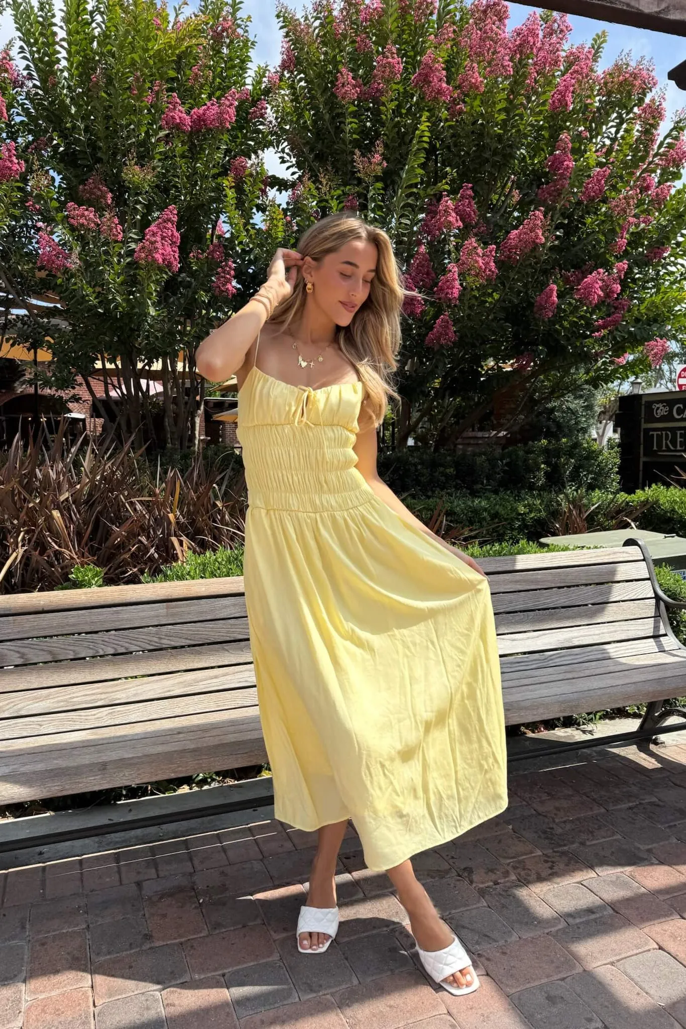 Roxana Smocked Midi Dress guest ready