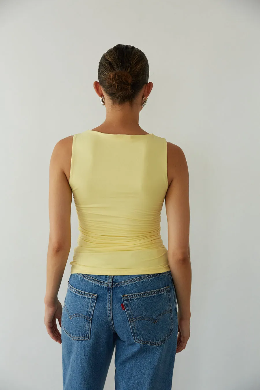 Rylee Ruched Boat Neck Top winter wrap