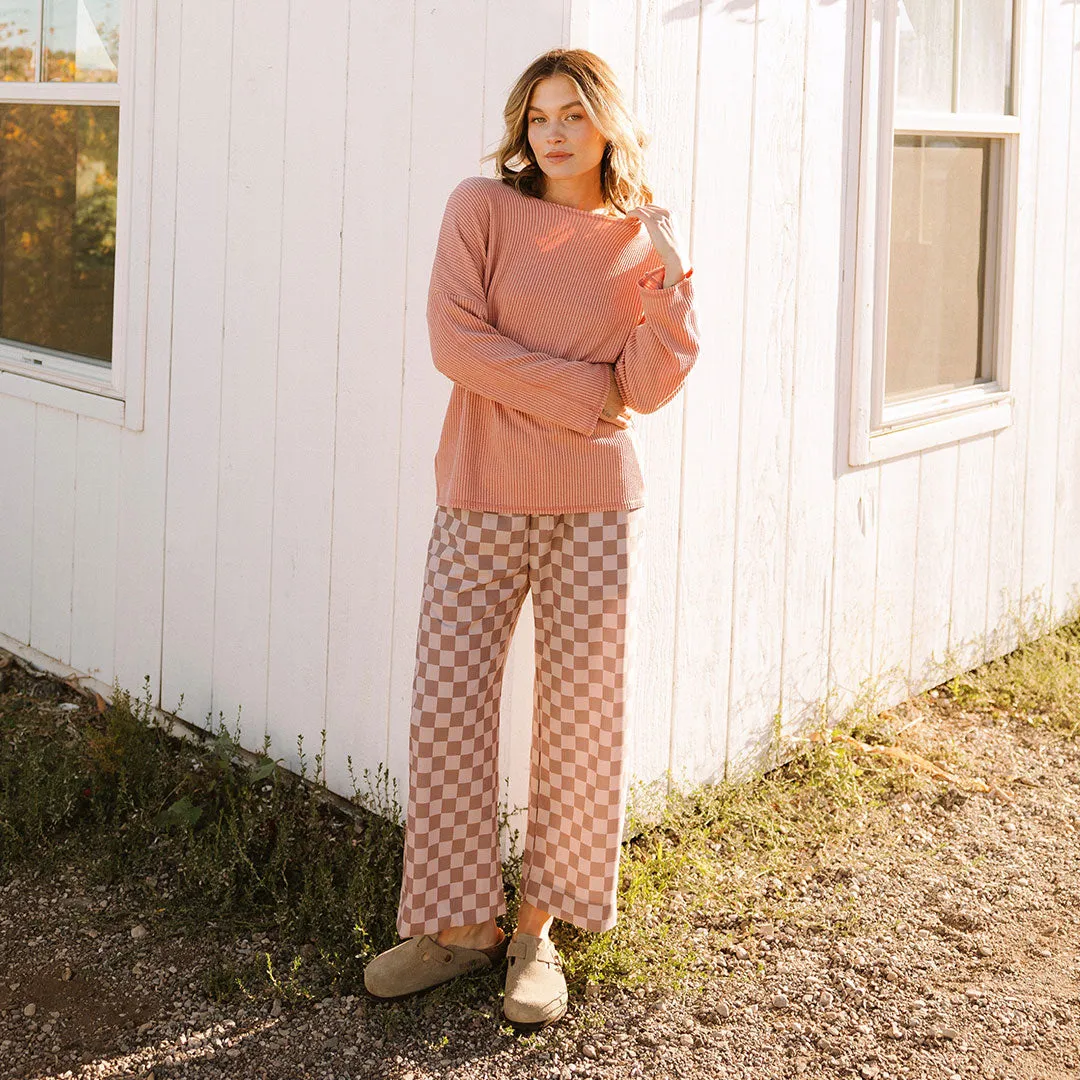 Sabrina Ribbed Pullover, Dusty Rose euro sharp