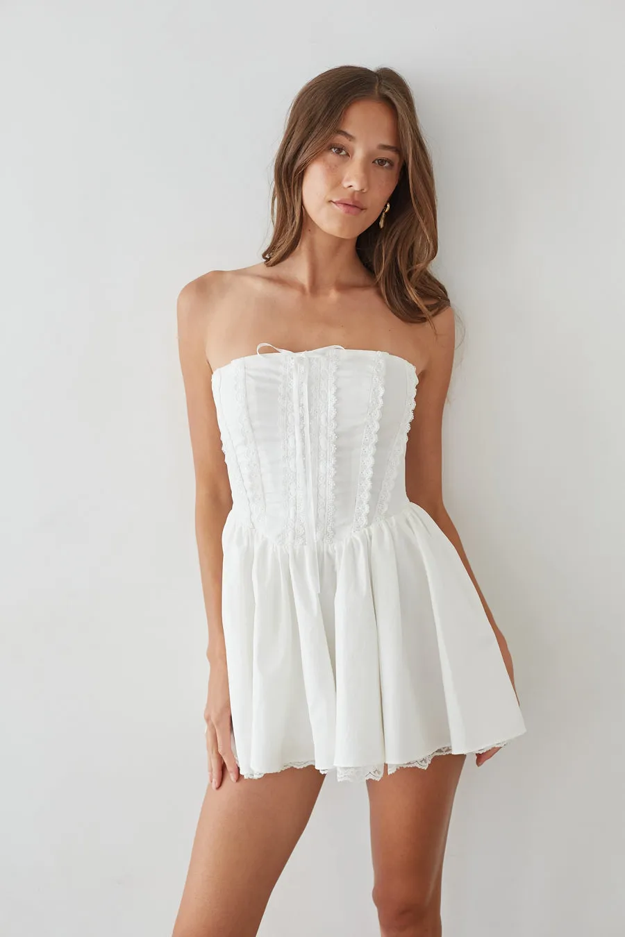 Sabrina Strapless Corset Mini Dress work fit