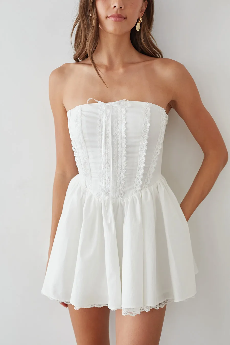 Sabrina Strapless Corset Mini Dress work fit