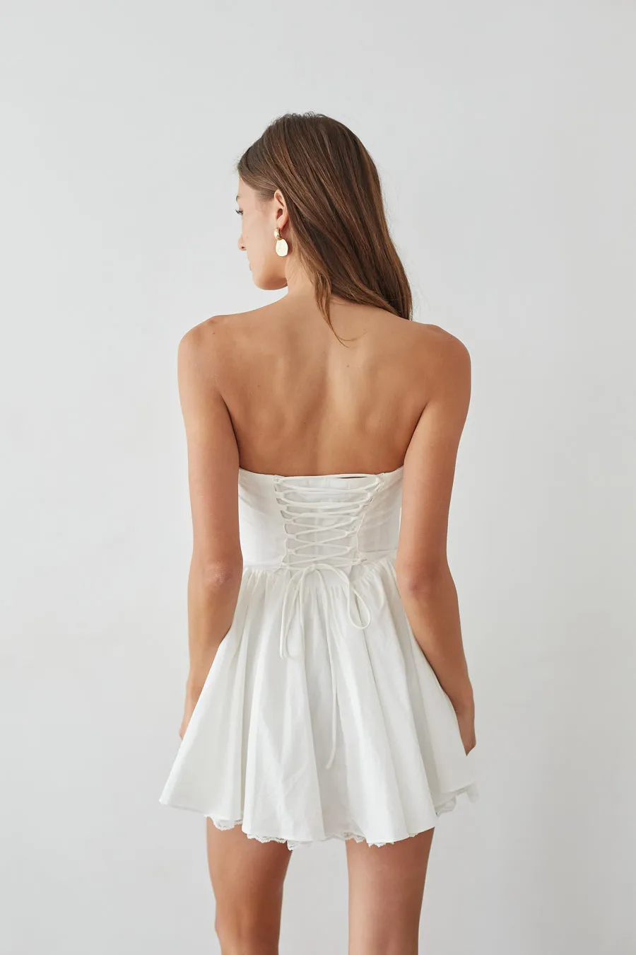 Sabrina Strapless Corset Mini Dress work fit