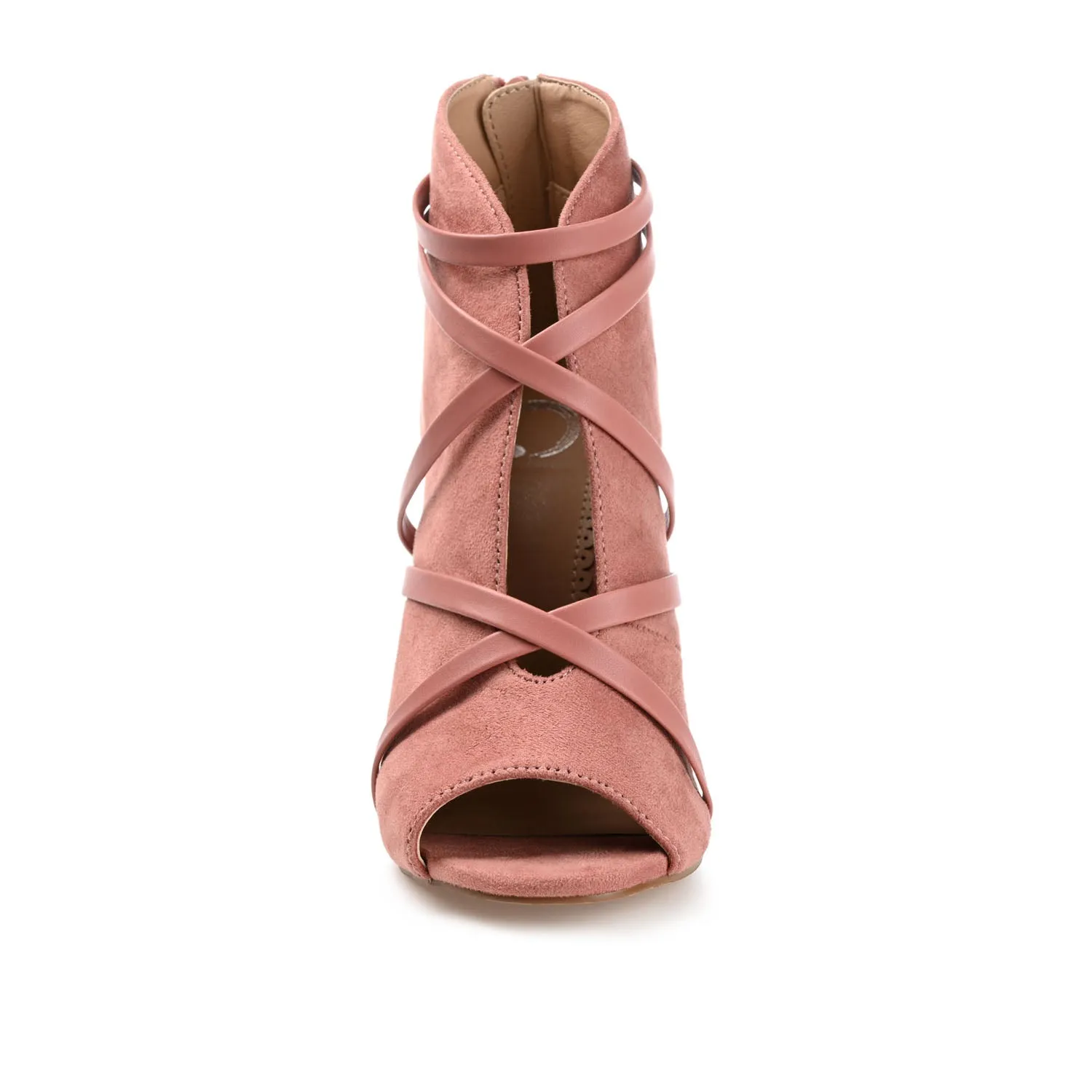 SAMARA STILETTO HEELED BOOTIES IN FAUX SUEDE coat ready
